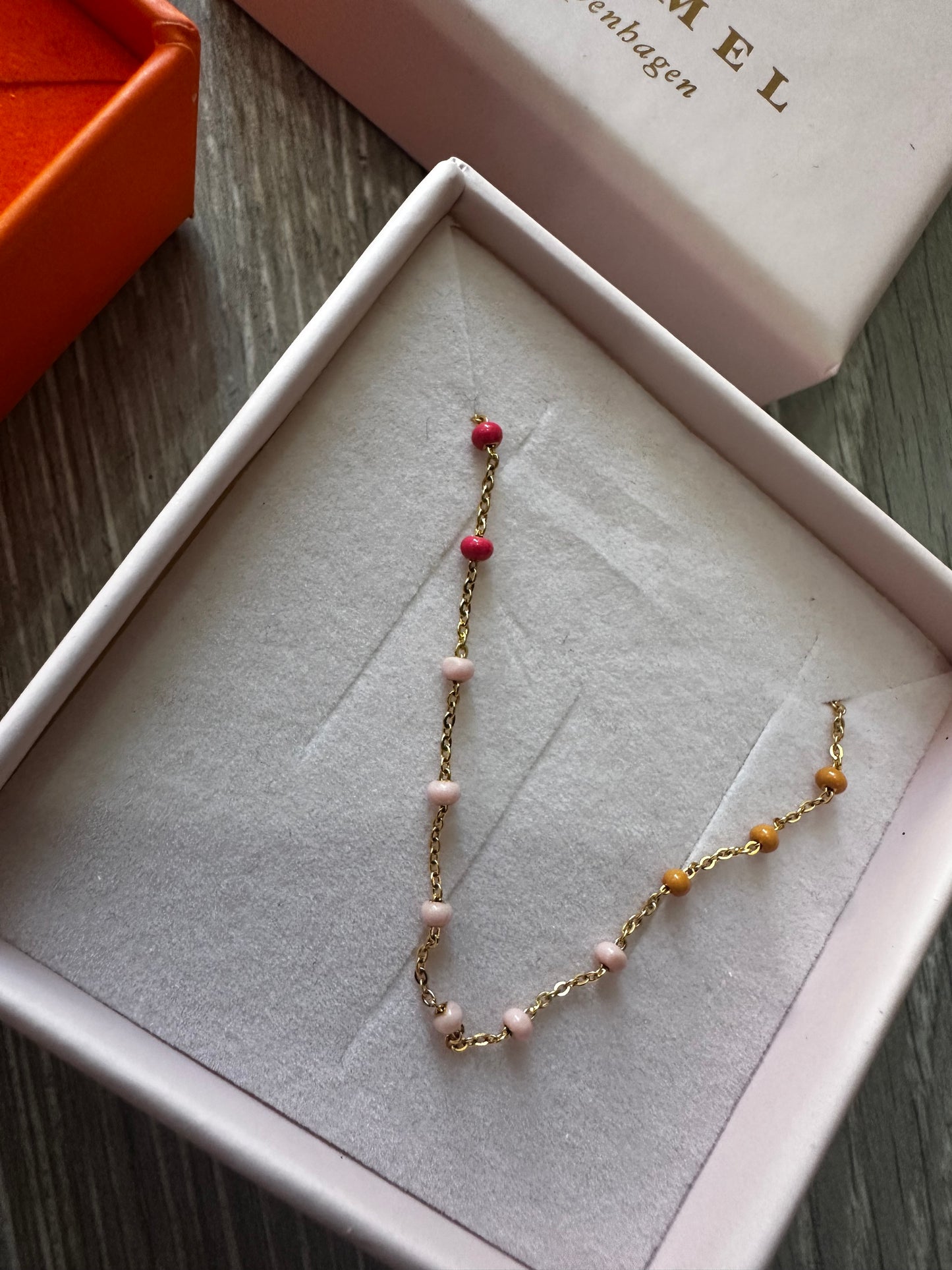 Enamel Necklace & Bracelet Set