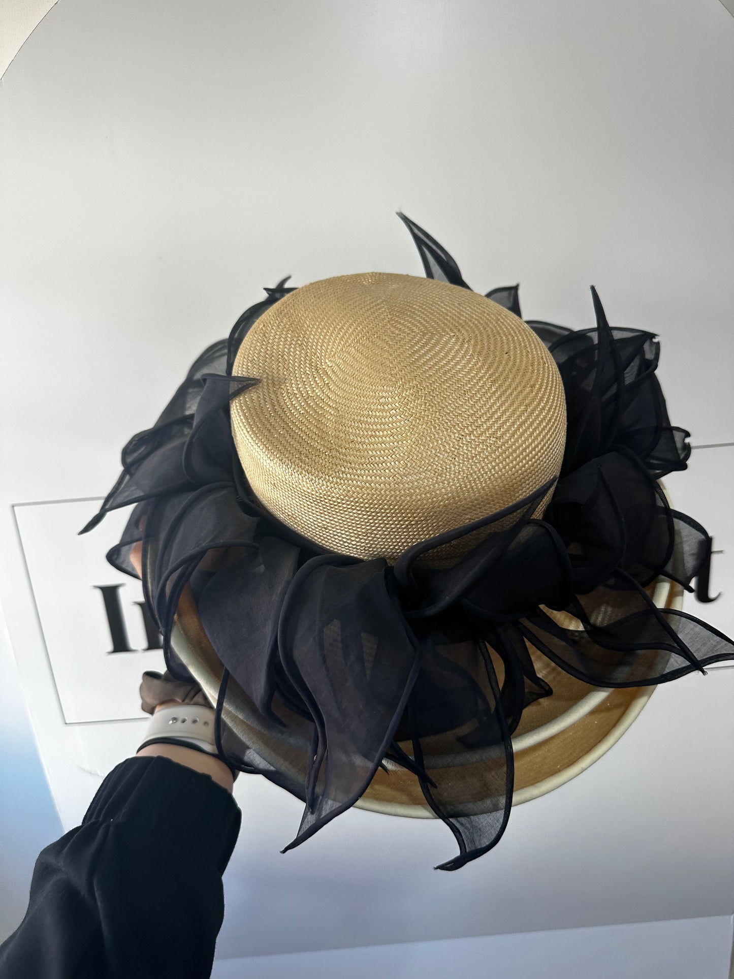 Navy & Beige Kathryn Cole of Windsor Hat