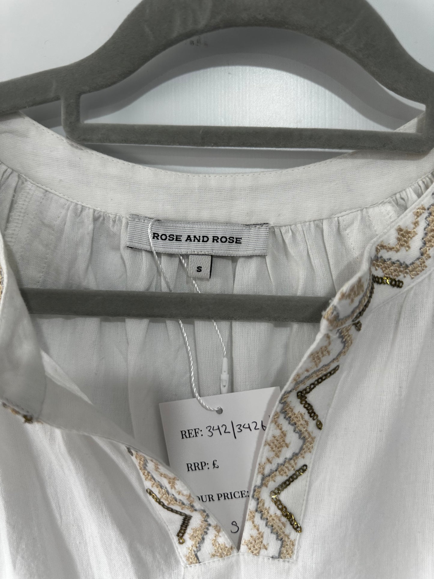 White Rose and rose Dress, Small