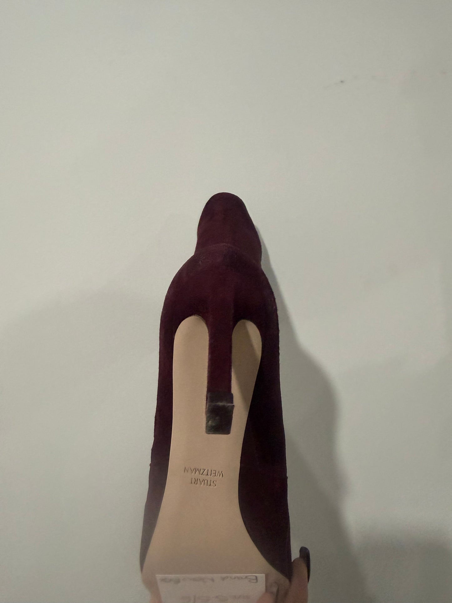 Burgundy Suede Stuart Wietzman Boots, Size 5.5/6 Brand New