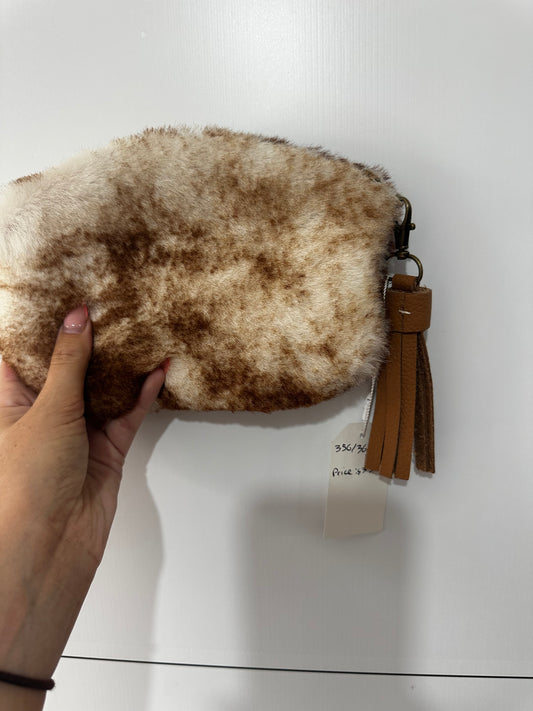 White cowhide Lib&Jax Pouch, Small