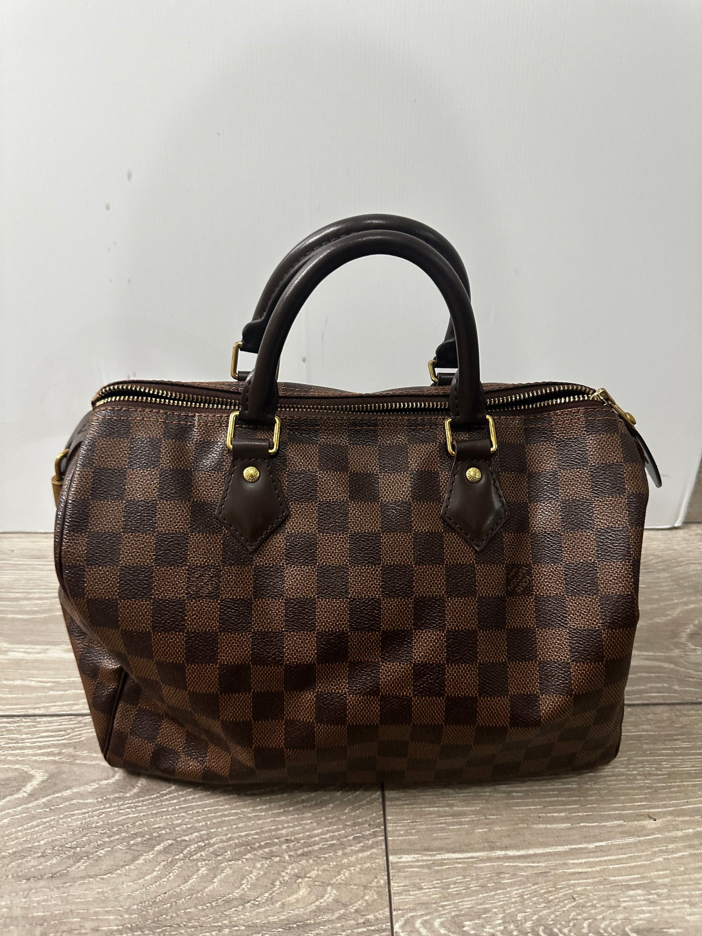 Brown Daimer Louis Vuitton Speedy 30 Handbag, 30