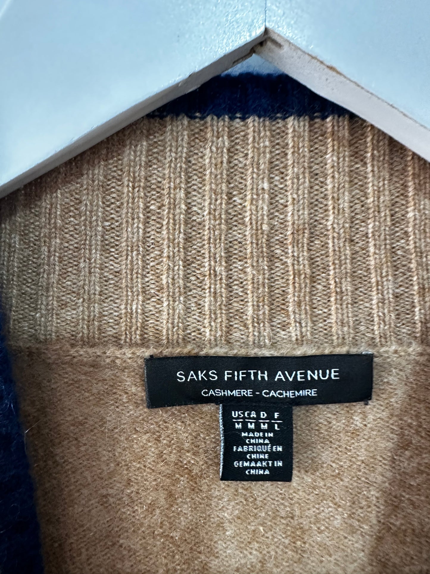 Camel Saks Fifth Avenue Jumper, Size Medium