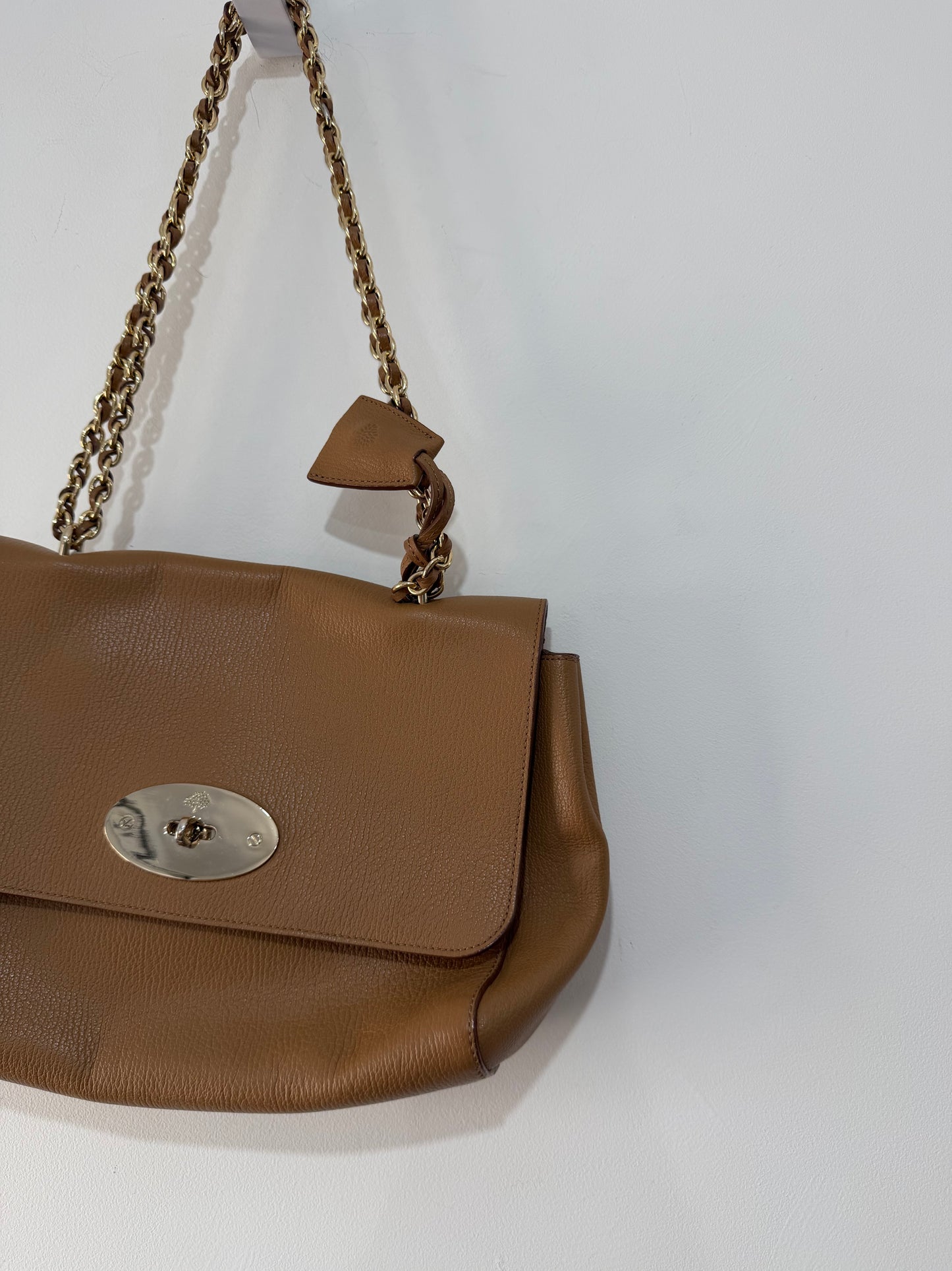 Preloved, Beige with Gold Hardware Mulberry Medium Lily Handbag