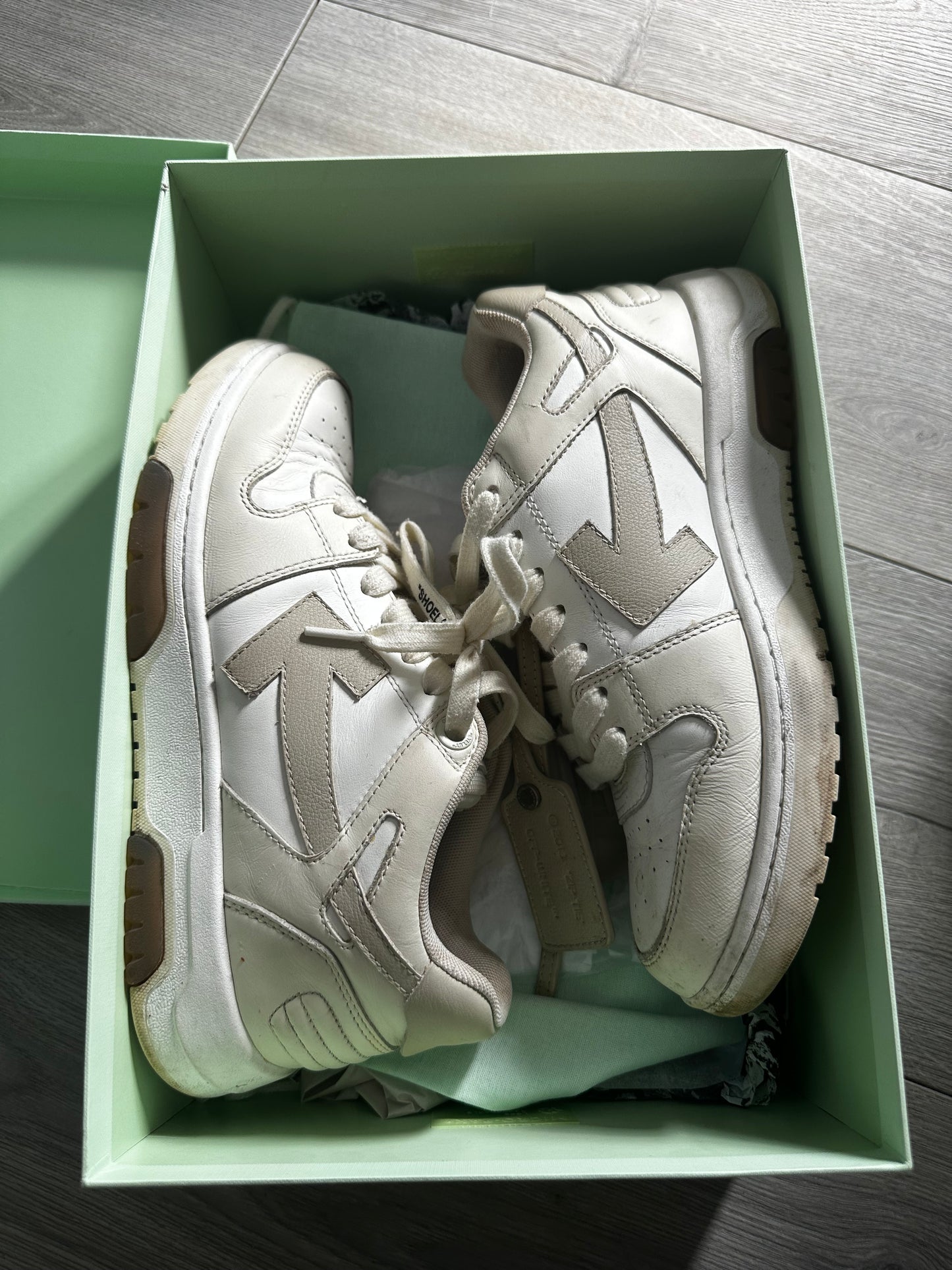 Beige Off White Trainers, 7 (fits a 6/7)