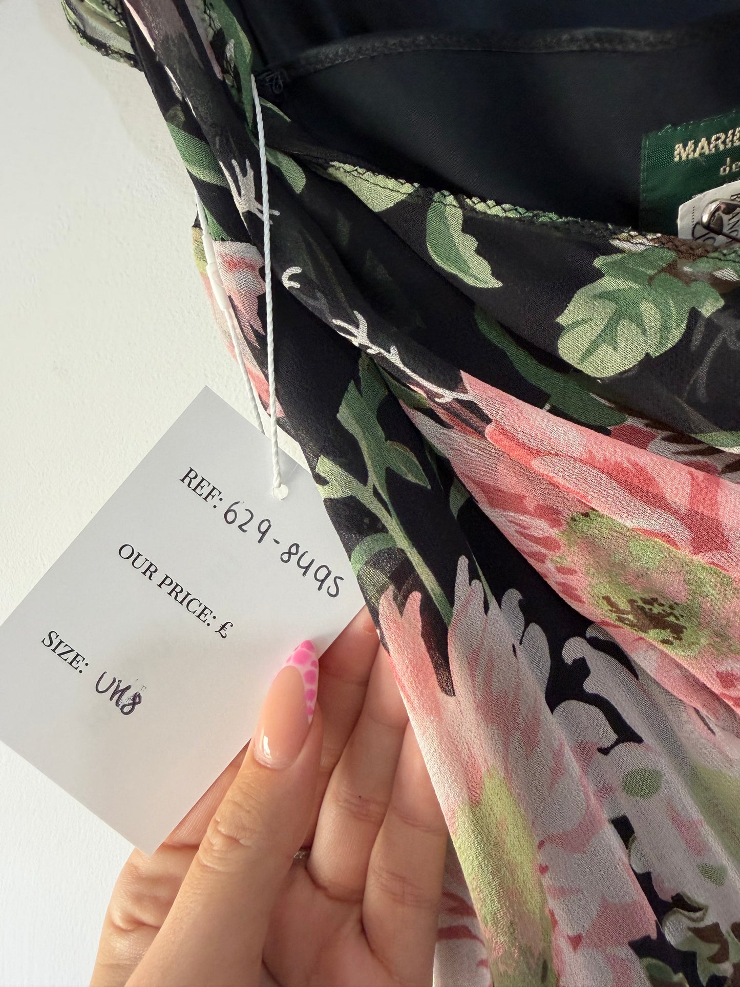 Preloved, Green Floral Marilyn Anselm For HOBBS Dress, UK 8