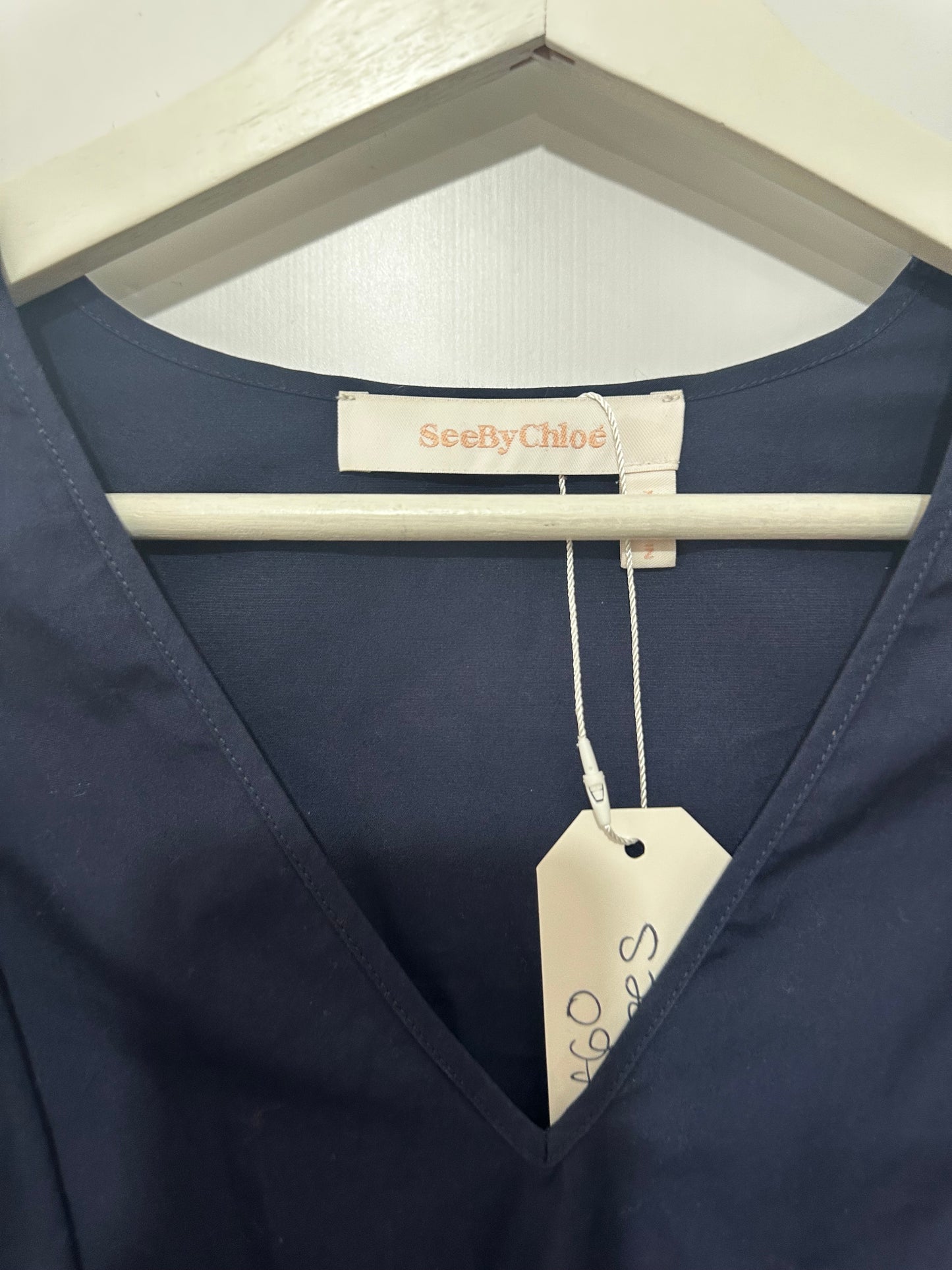 Navy SeeByChloé Blouse, Size S