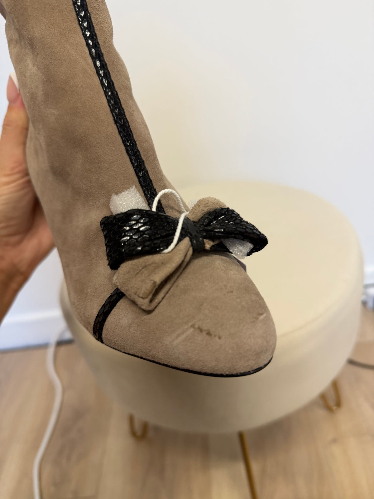 Preloved Karl Lagerfield Shoes Size 3, Taupe