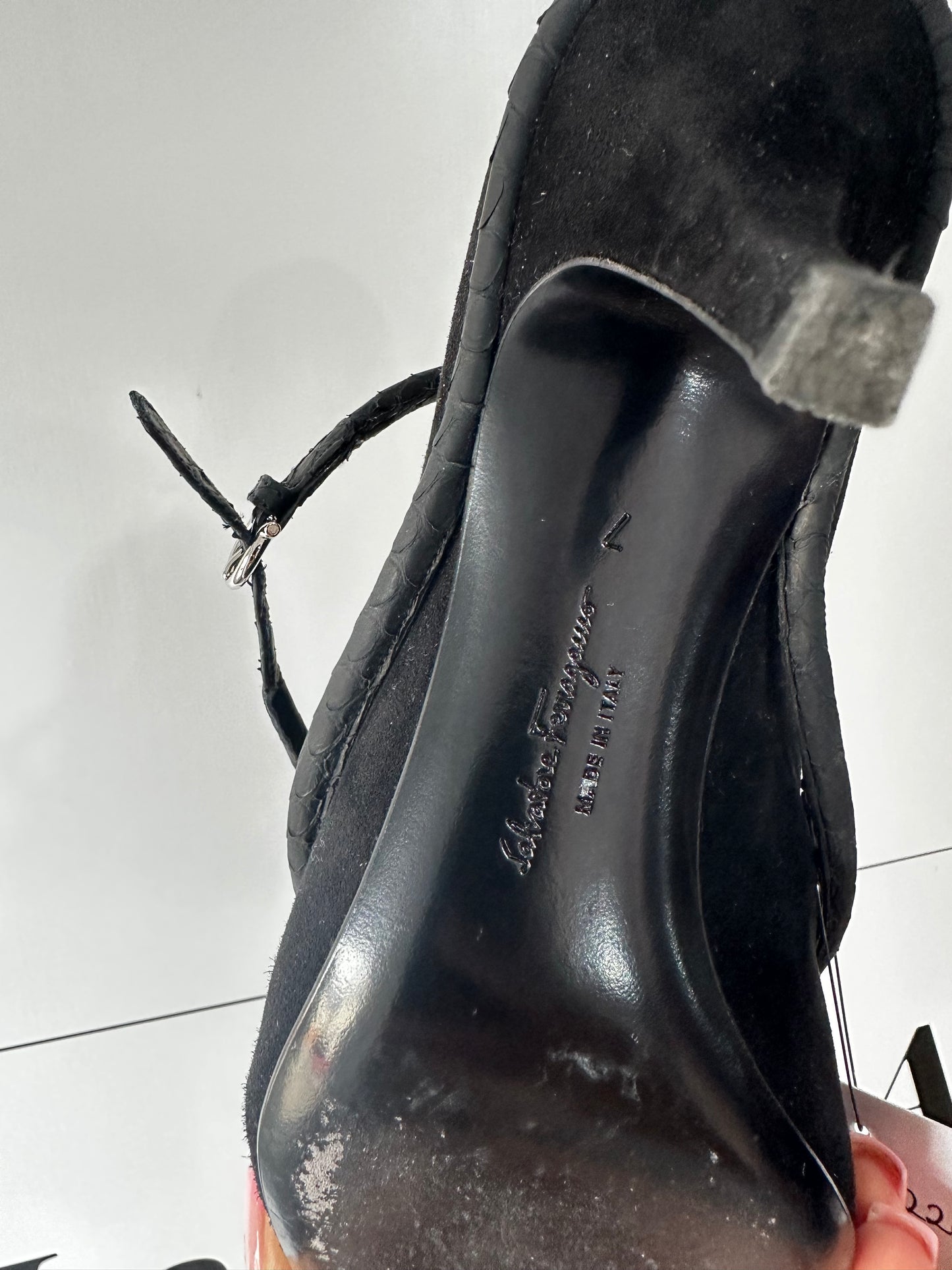 Black Salvatore Ferragamo Short Heels, Size UK 5