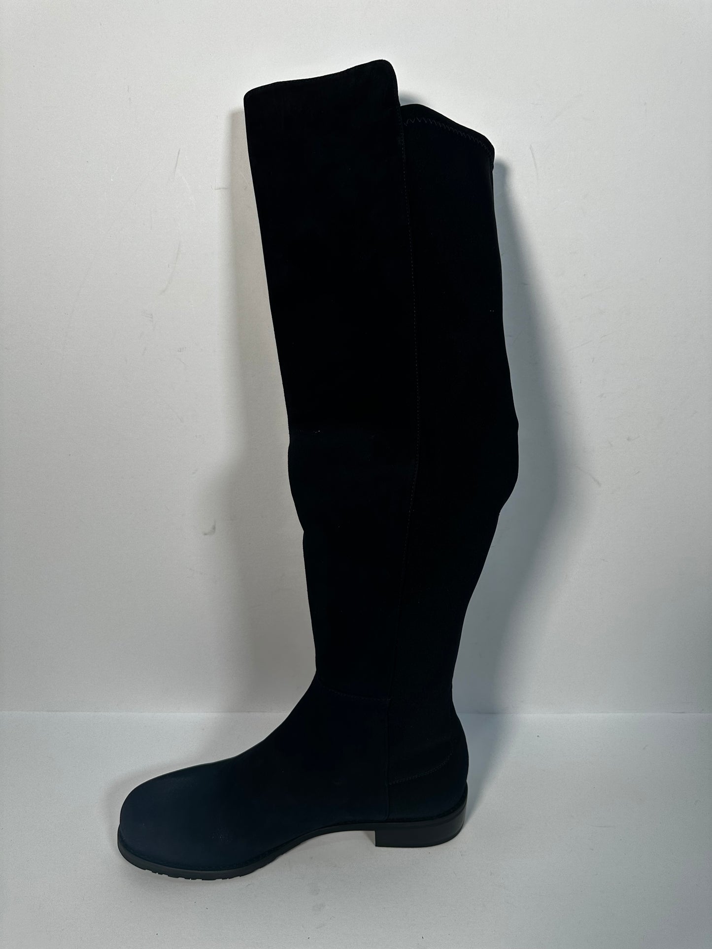 Navy Suede Stuart Wietzman Knee High Boots, Size 4.5/5