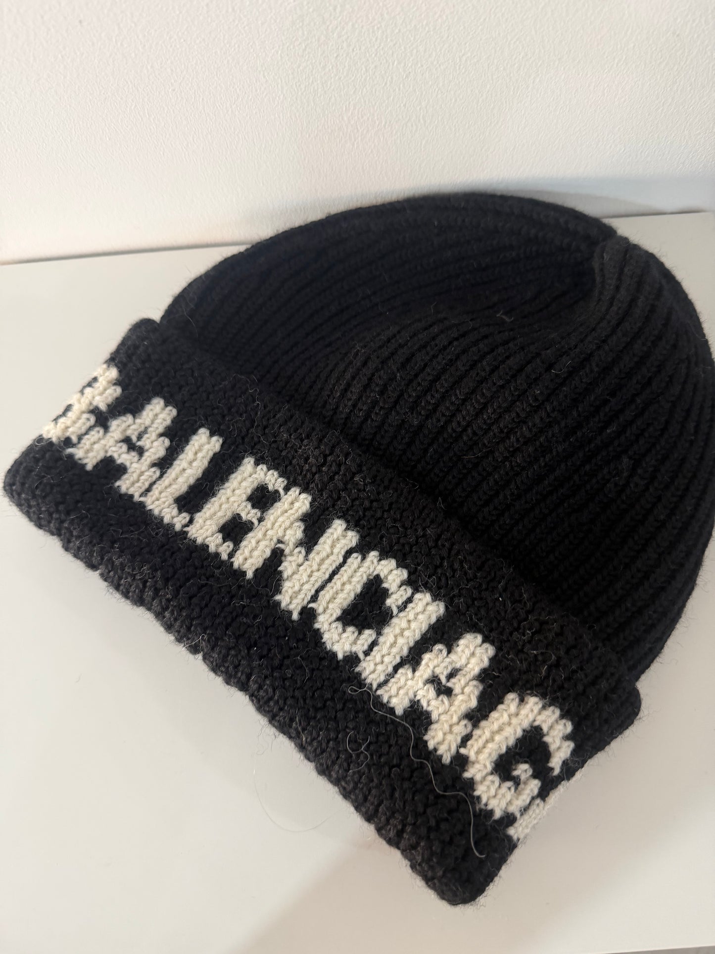 Black and White Balenciaga Beanie, Unifit