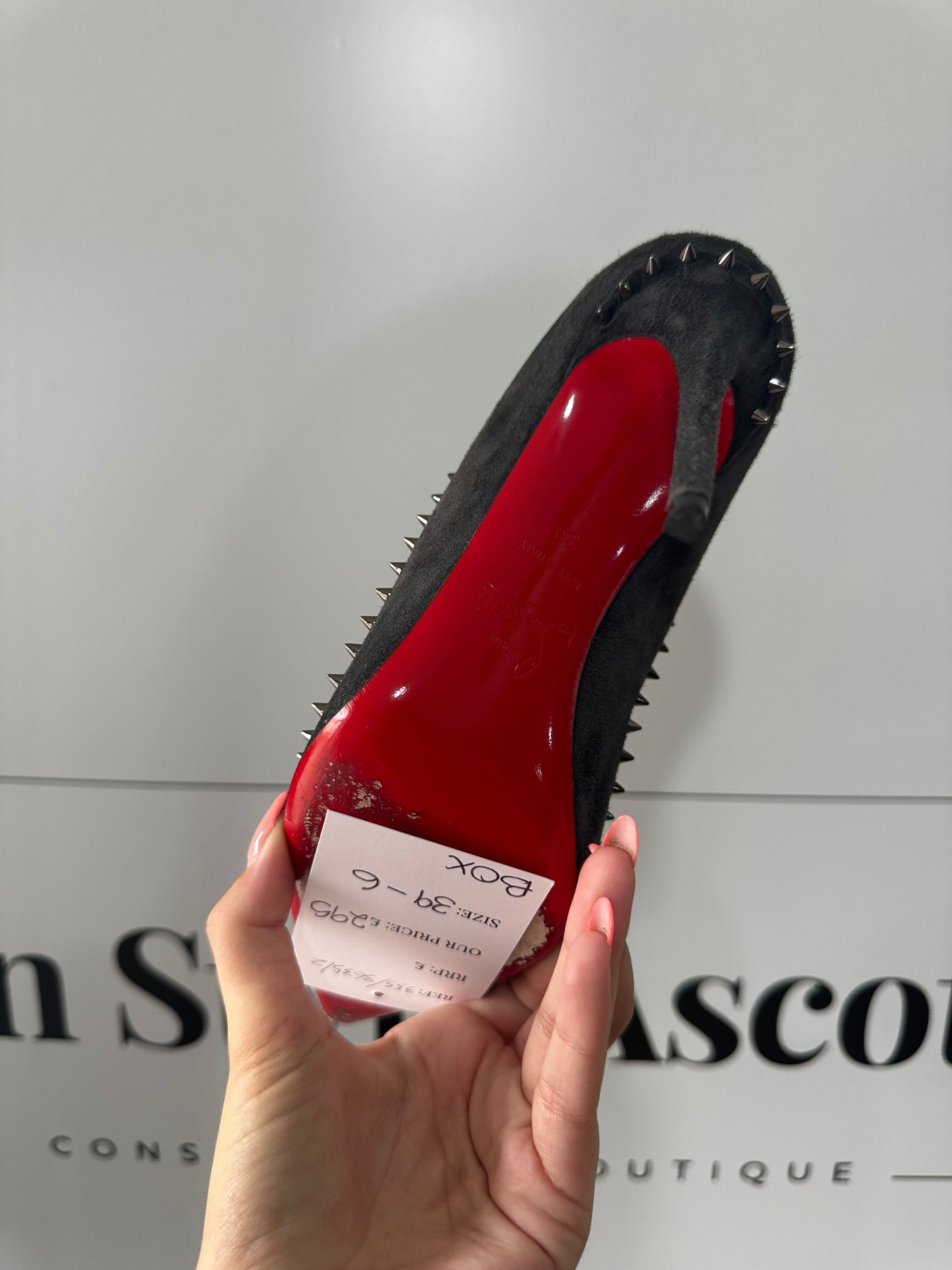 Grey Christian Louboutin Heels, Size 39 - UK 6
