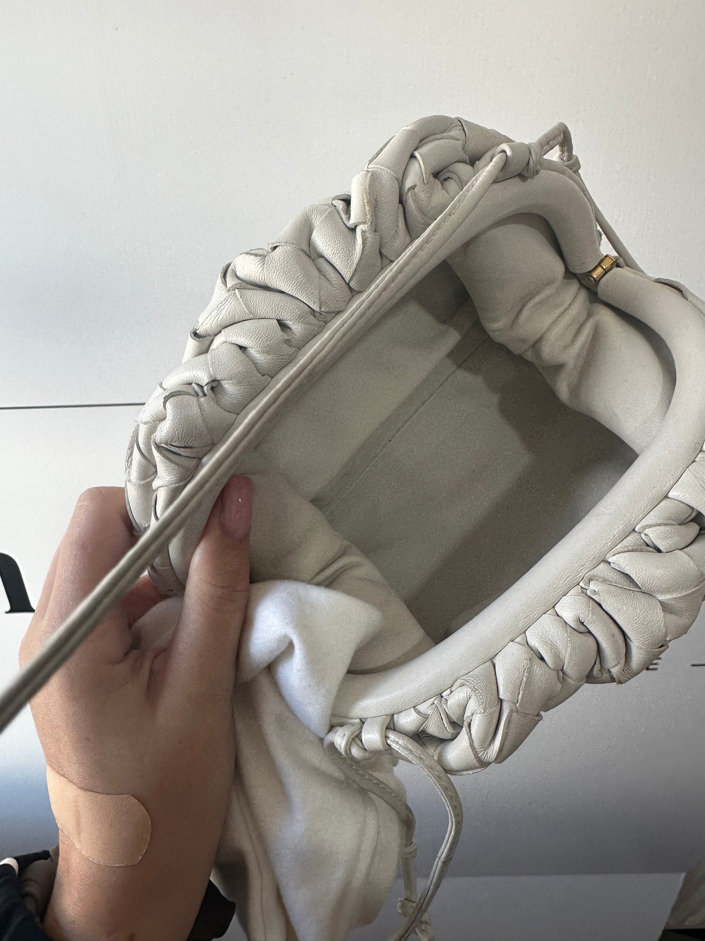 Off White Bottega Veneta Crossbody Clutch