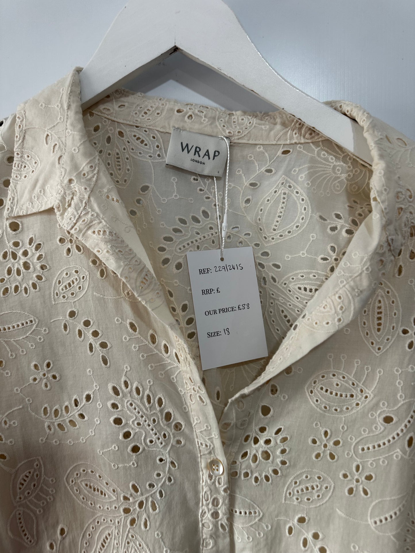 Cream WRAP Dress, 18