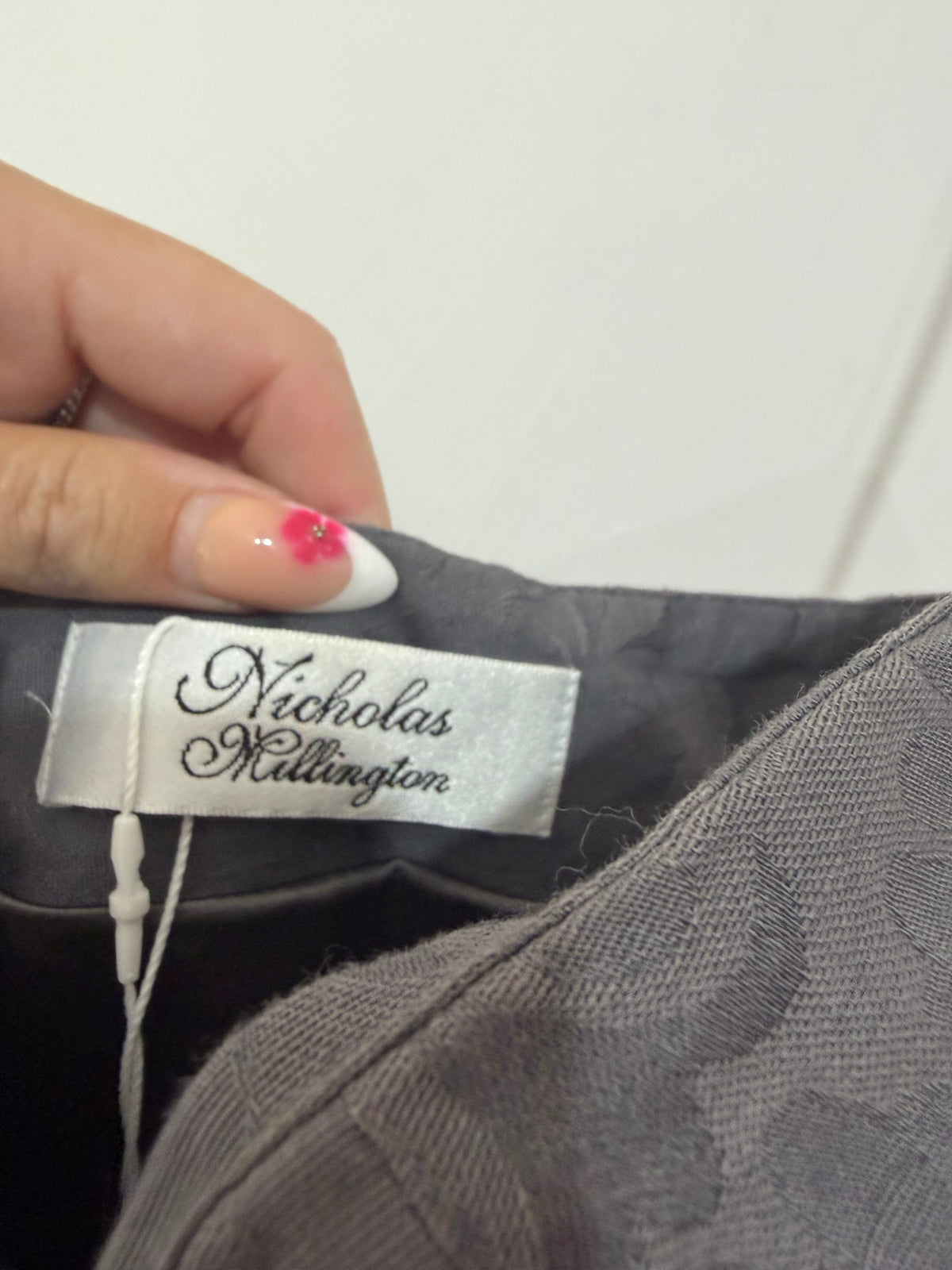 Preloved grey and pink Nicholas Millington Dress, Size 12