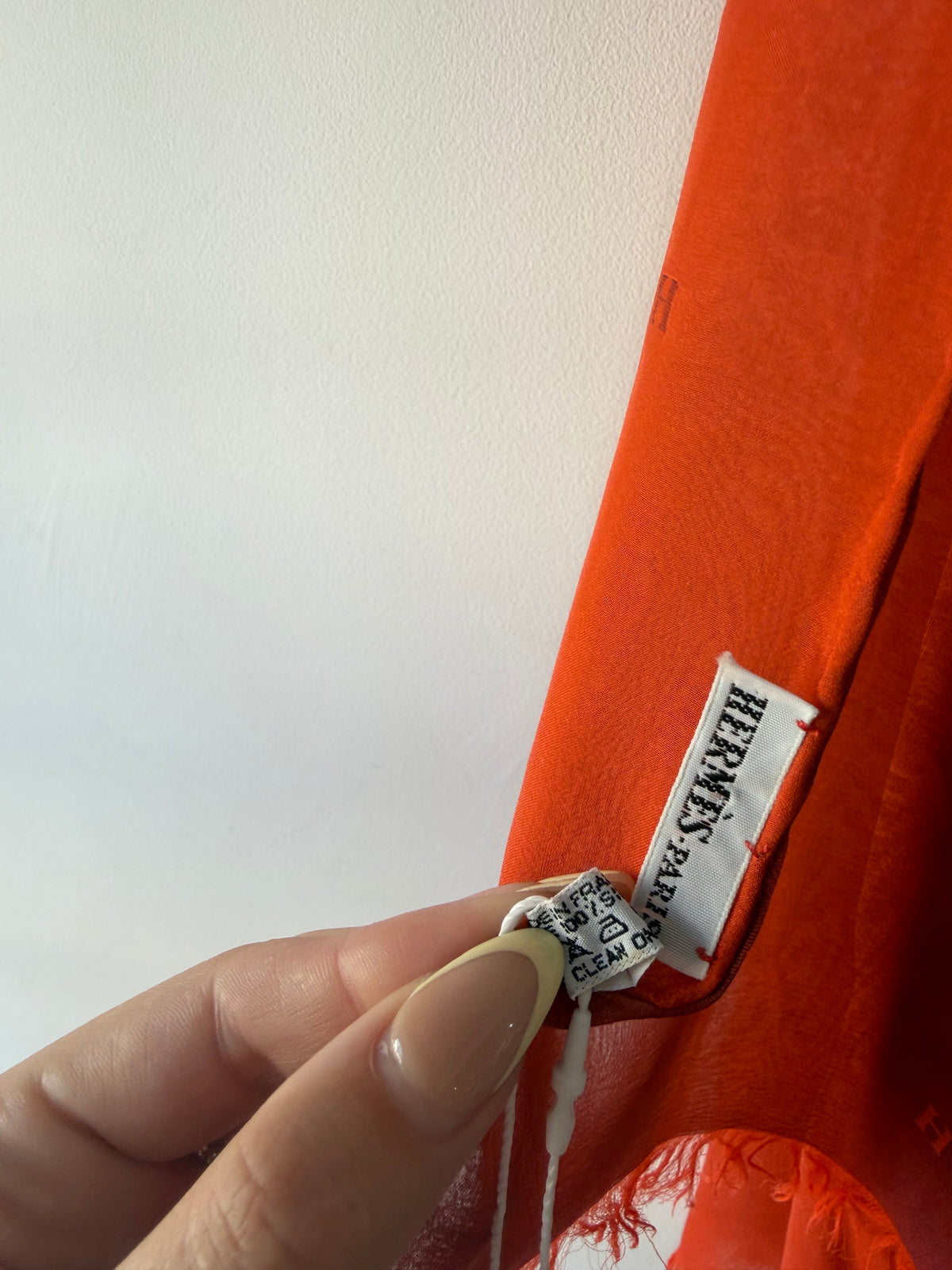 Preloved Rust Orange Hermes Scarf, 68 x 175