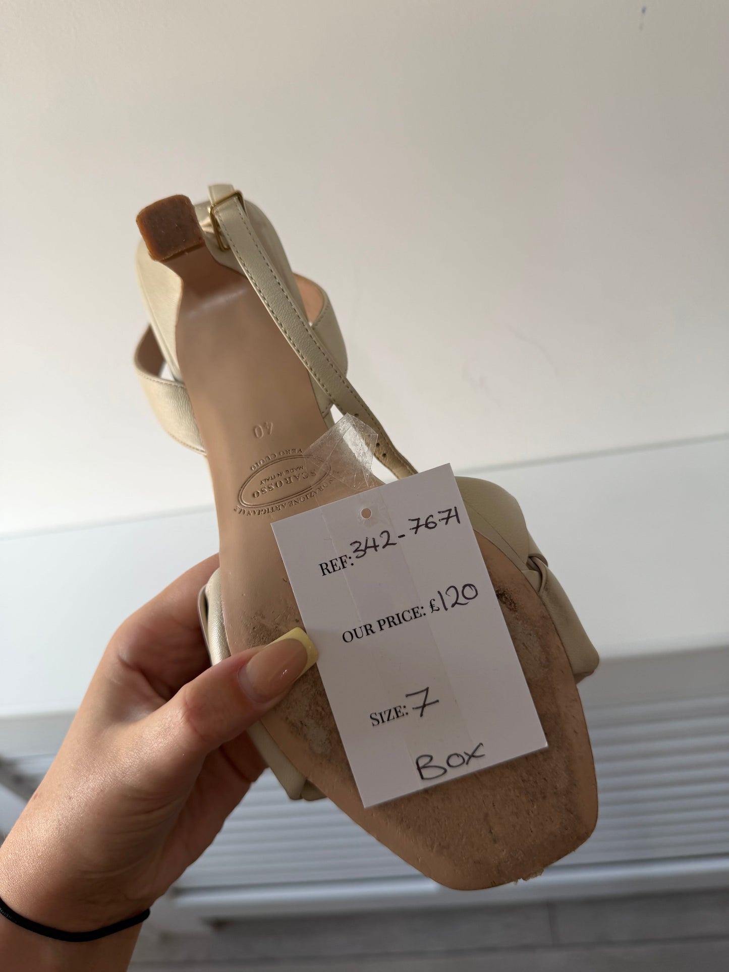 Preloved, Cream Scarosso Heels, Size 7 - 40