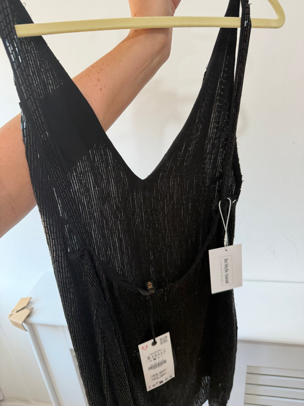 Preloved NEW Black Zara X Kate Moss Collab Sparkle Dress, Size S