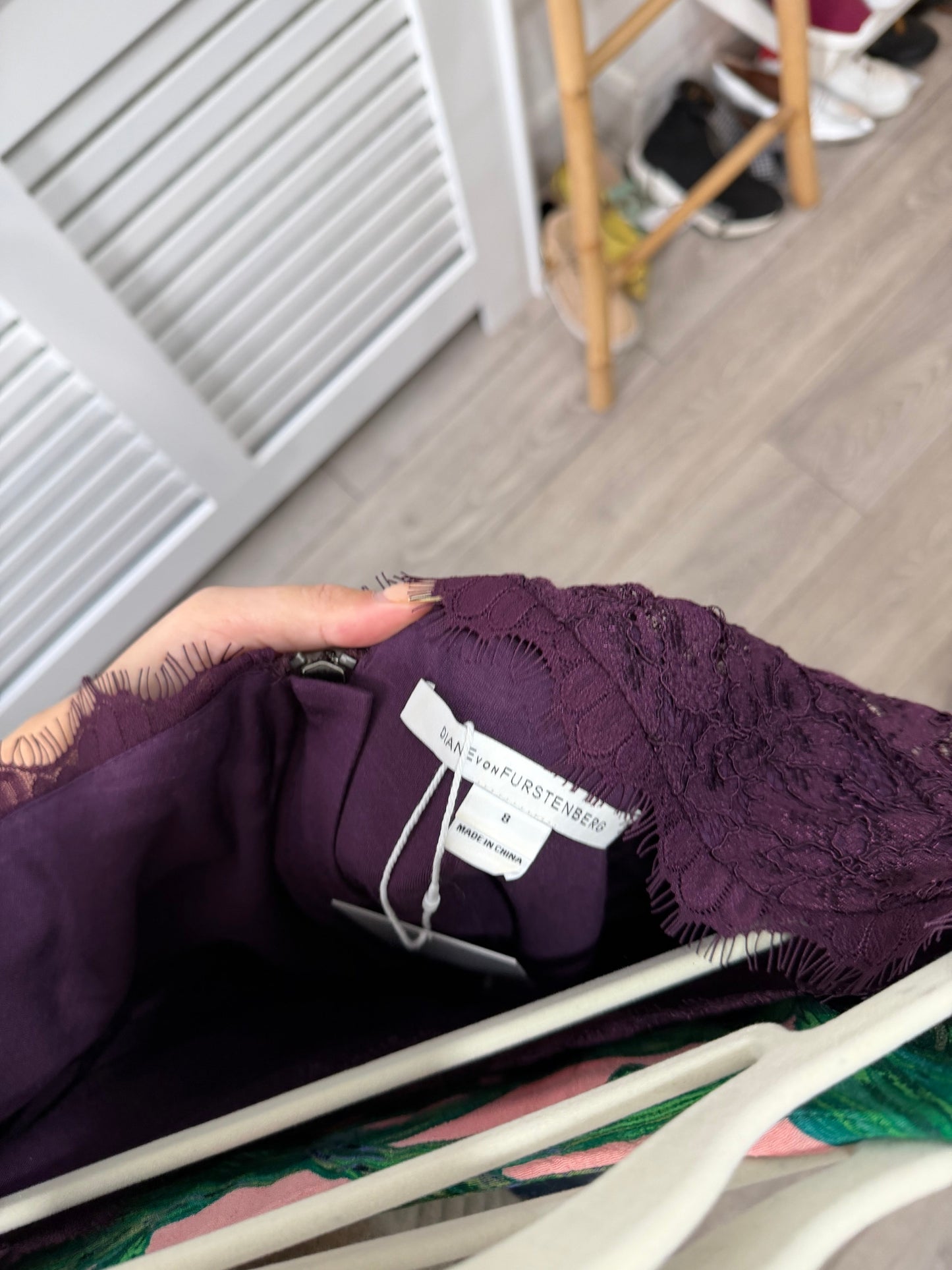 Preloved, Purple DVF Dress, Size 12