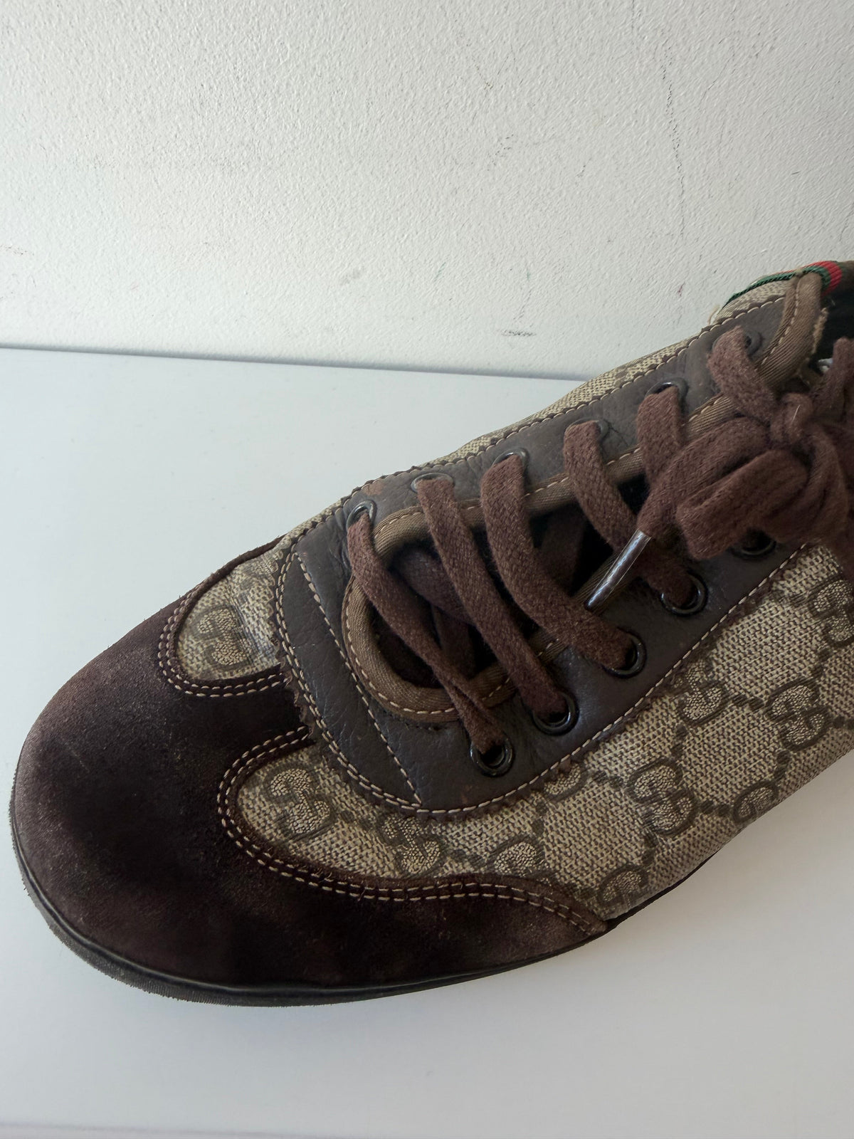 Preloved Monogram Gucci Sneakers Trainers, Size 7