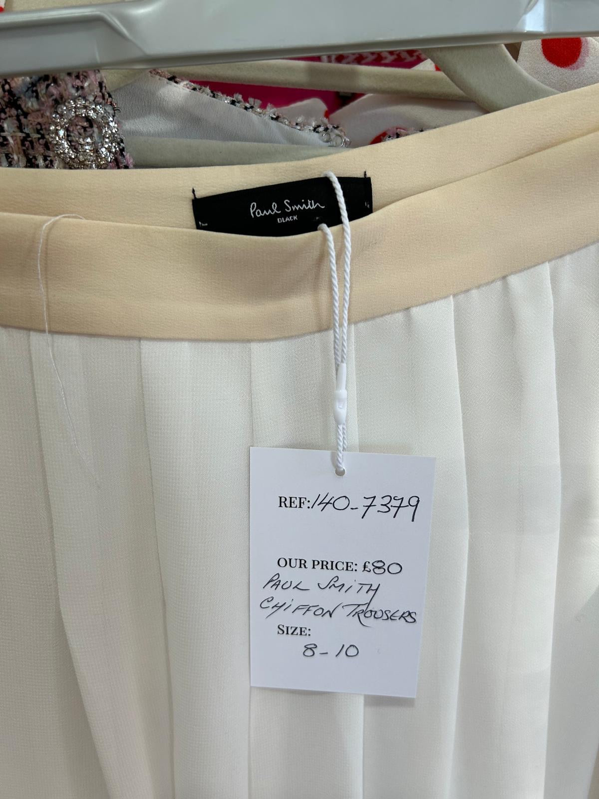 Preloved Cream Paul Smith Trousers, 8 - 10