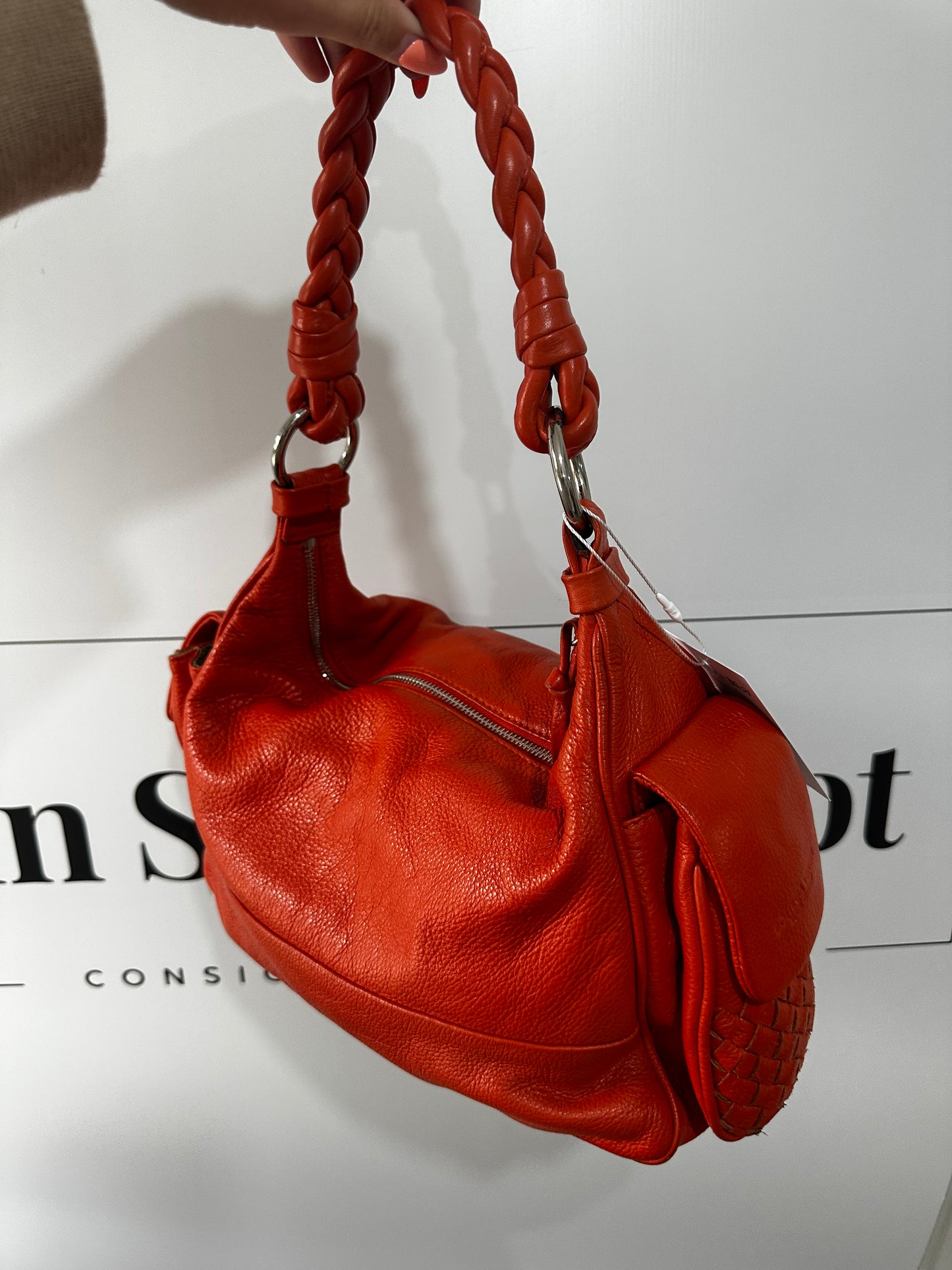 Orange Bottega Veneta Top Handle Bag