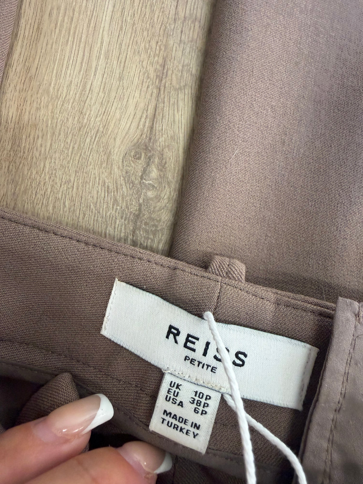 Preloved Reiss Trousers Size 10 Petite Beige