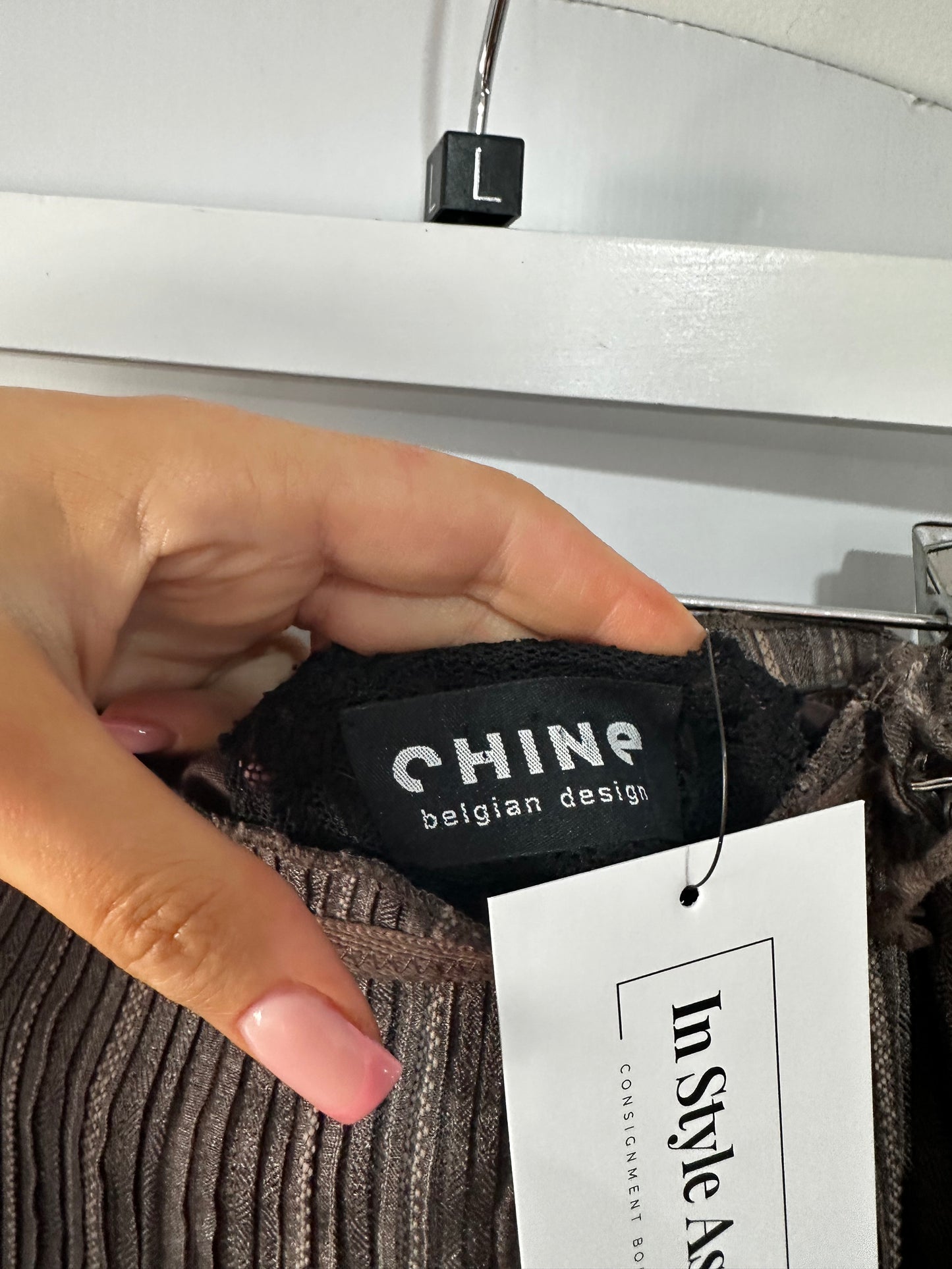 Chine Maxi Skirt, Size Large