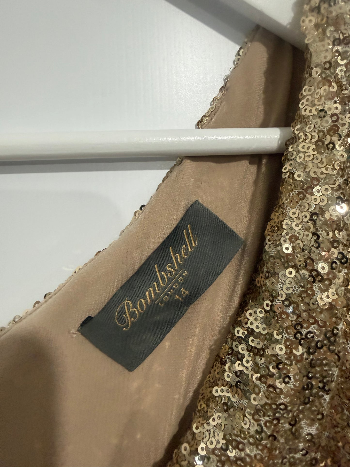 Gold Bombshell London Ballgown, Size 14