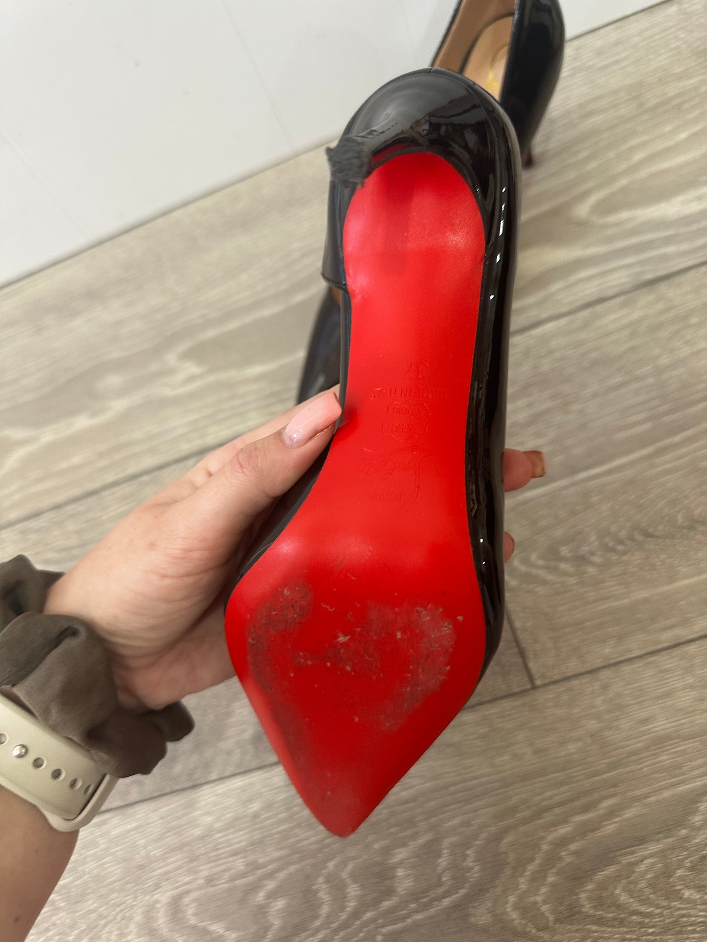 Black Christian Louboutin Heels, Size 37 - UK 4