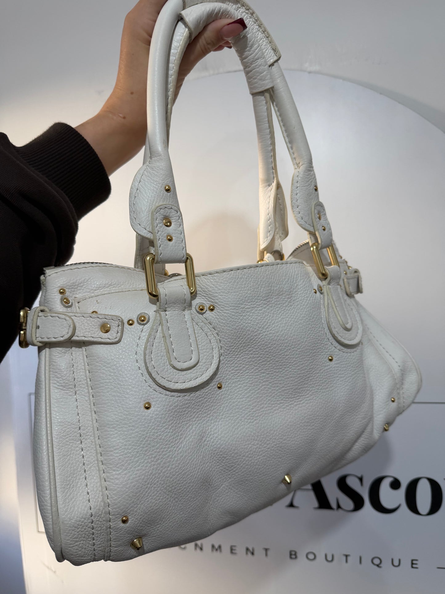 White Chloe Paddington Bag