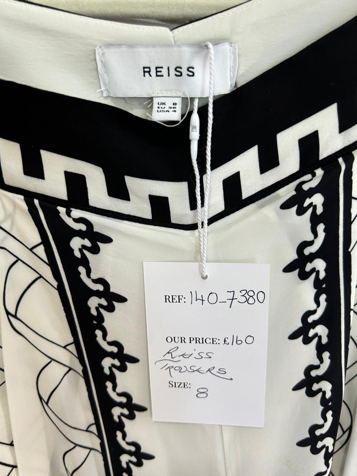 Preloved Cream & Black Reiss Trousers, 8