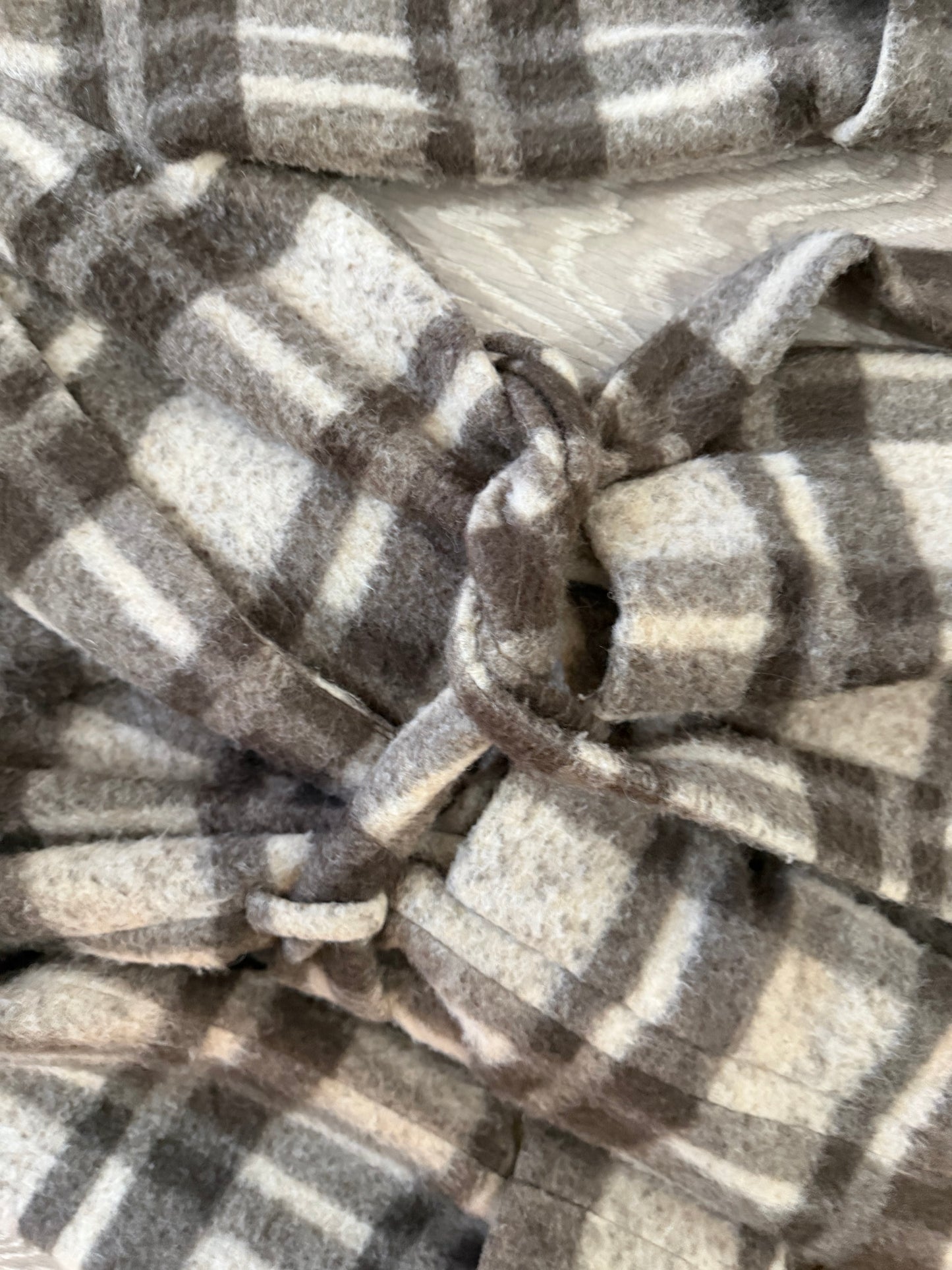 Checkered Dea Kudibal Long Belted Coat, Size S (10)