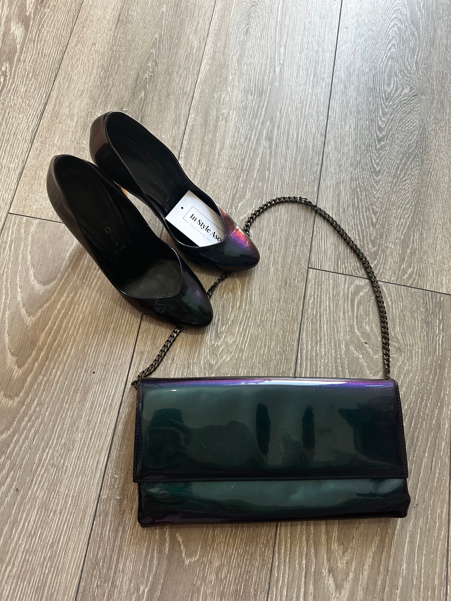 Casadei Heel & Clutch Set, Size 5