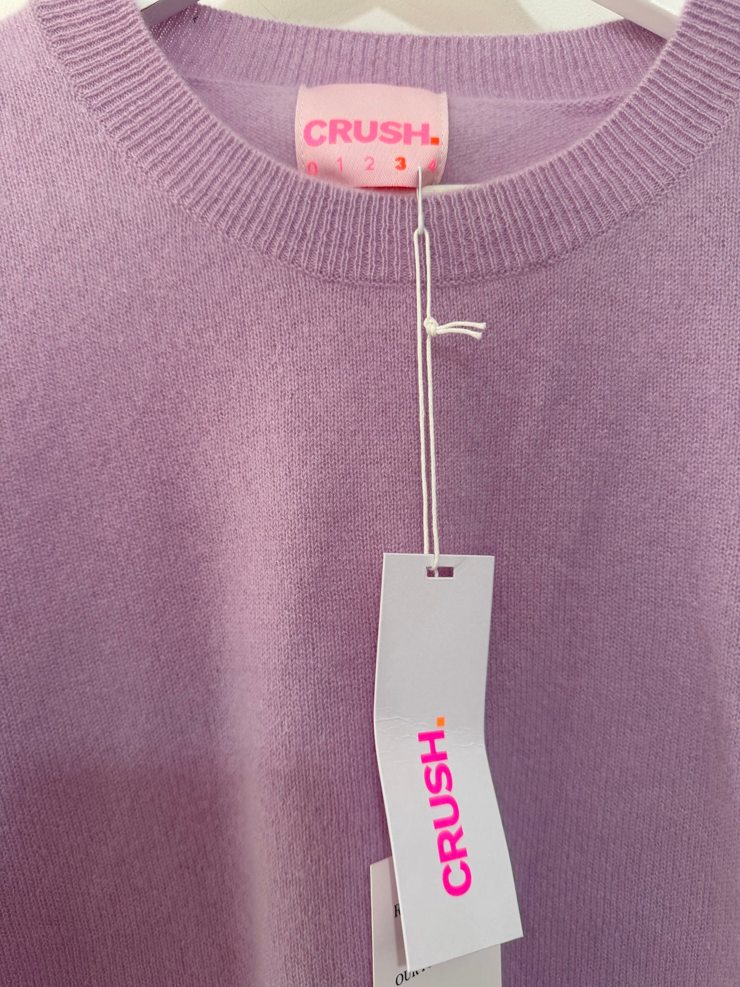 Preloved Lilac BNWT 100% Cashmere Crush 01234 Short Sleeve Knit Top, L