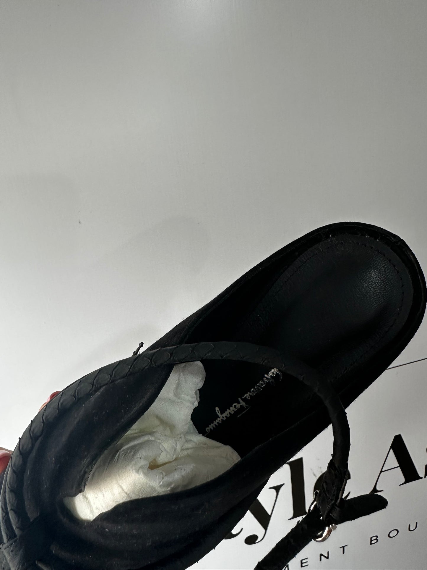 Black Salvatore Ferragamo Short Heels, Size UK 5