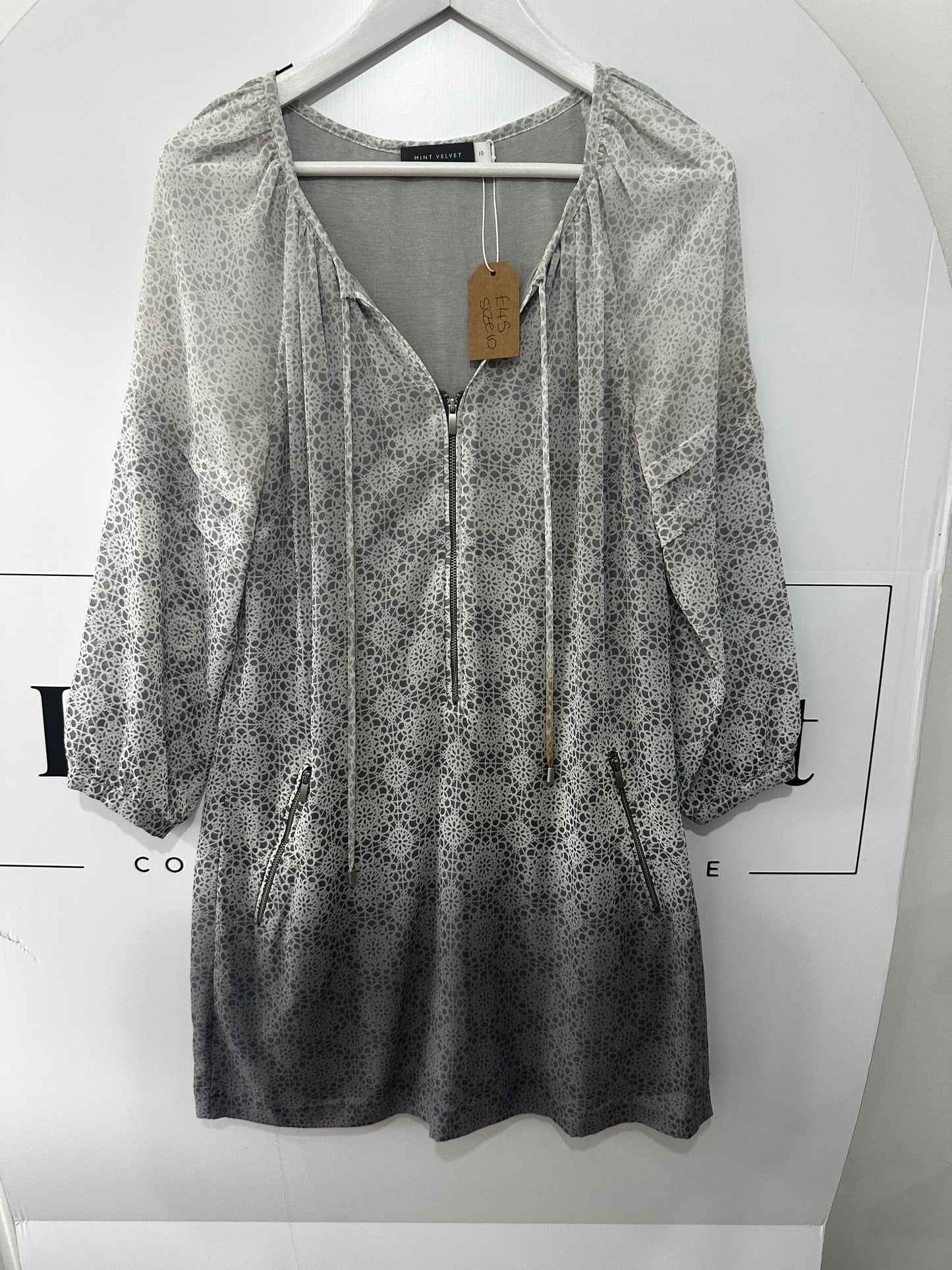 Grey Mint Velvet Dress, Size 10