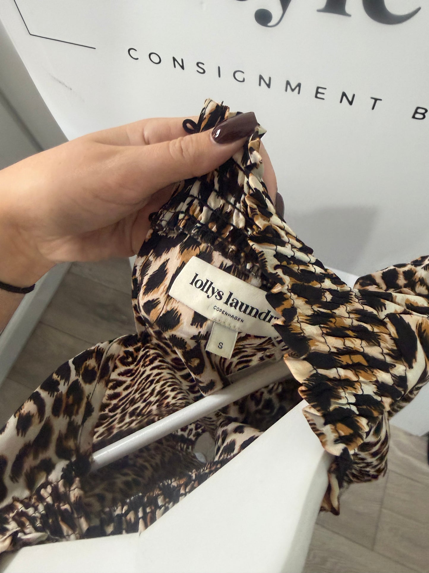 Leopard Print Lollys Laundry Top, Size S