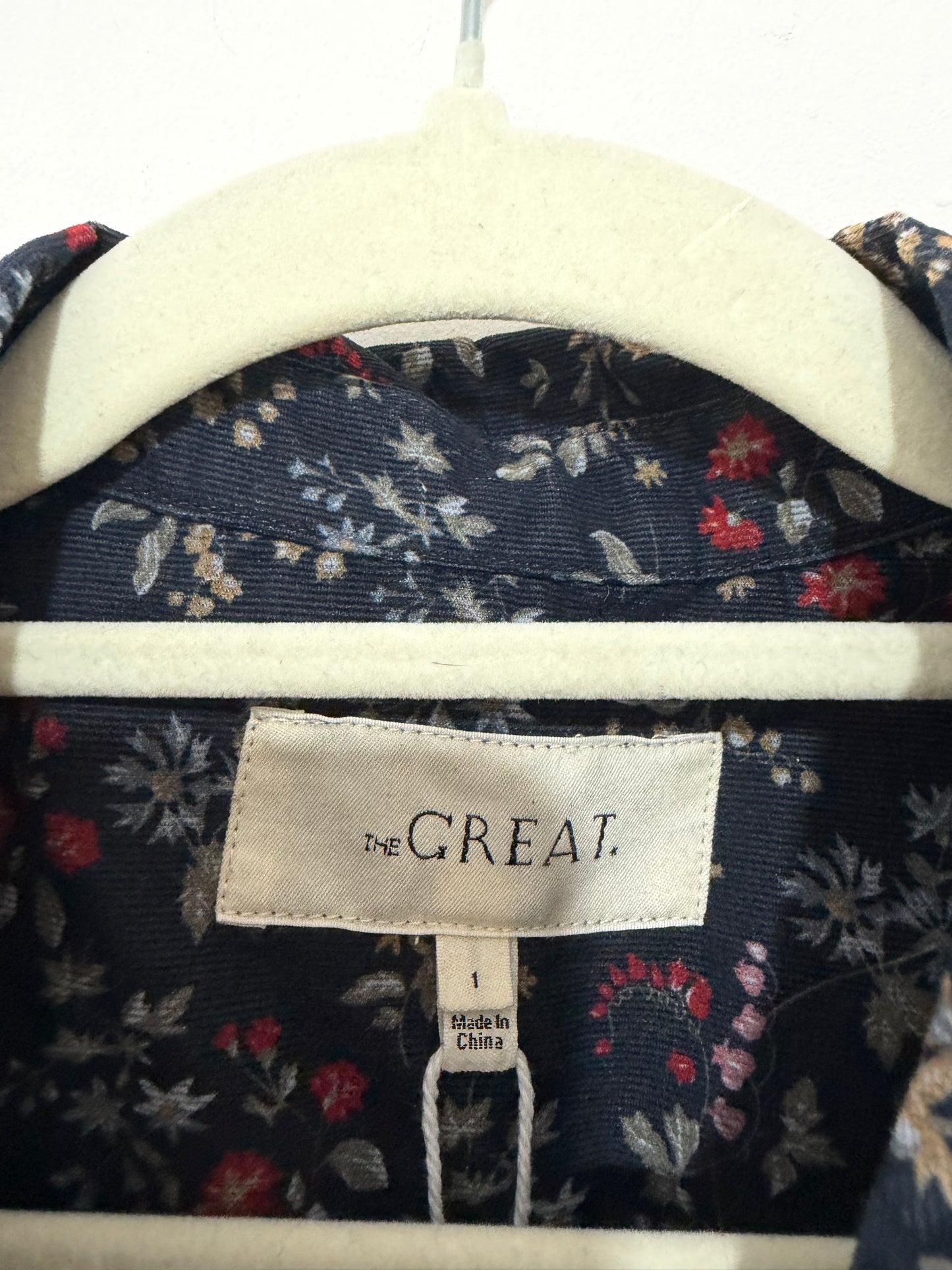 Preloved Blouse The GREAT Size S Blue Floral