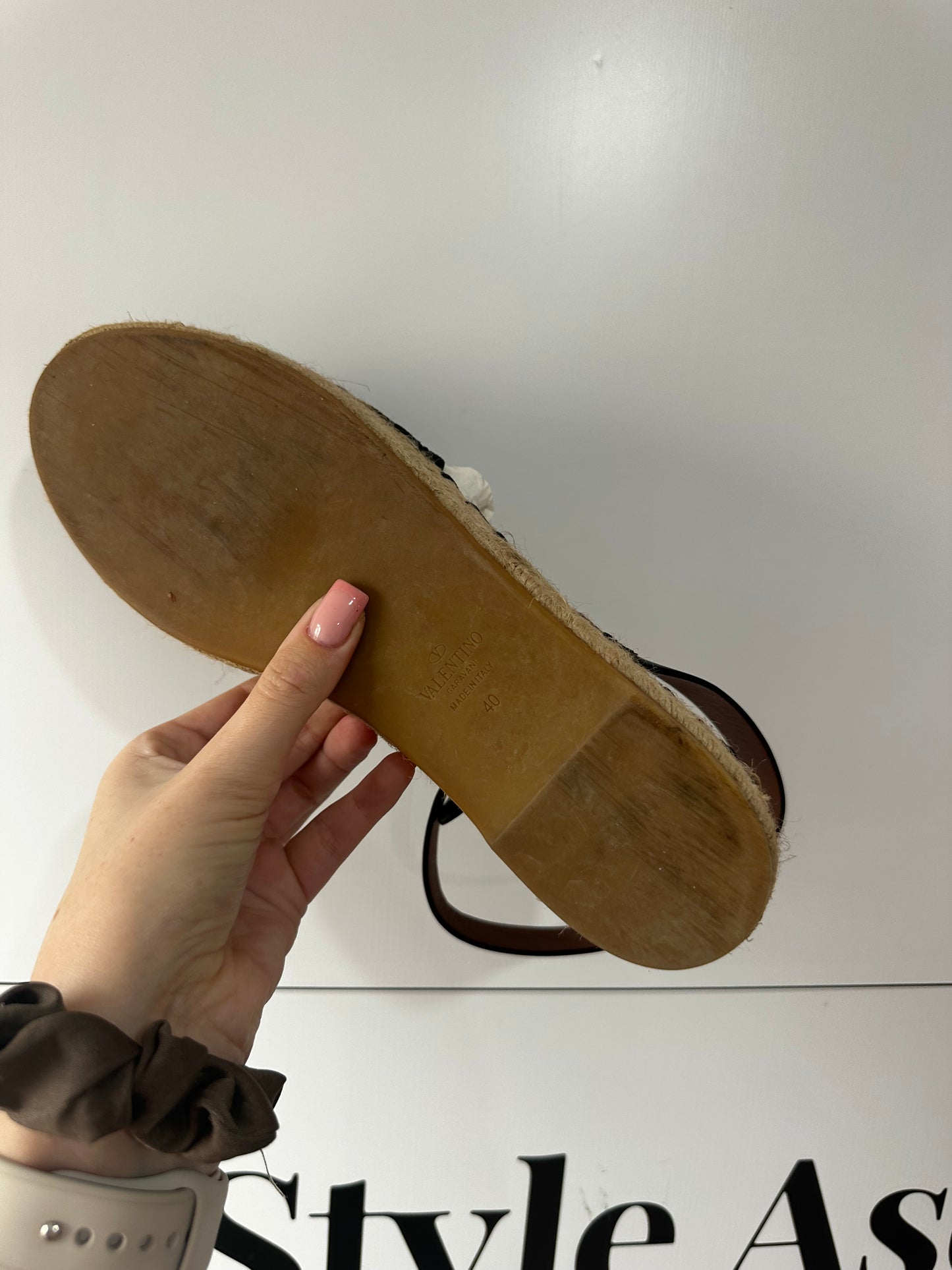 Black Valentino Espadrille Shoes, 7