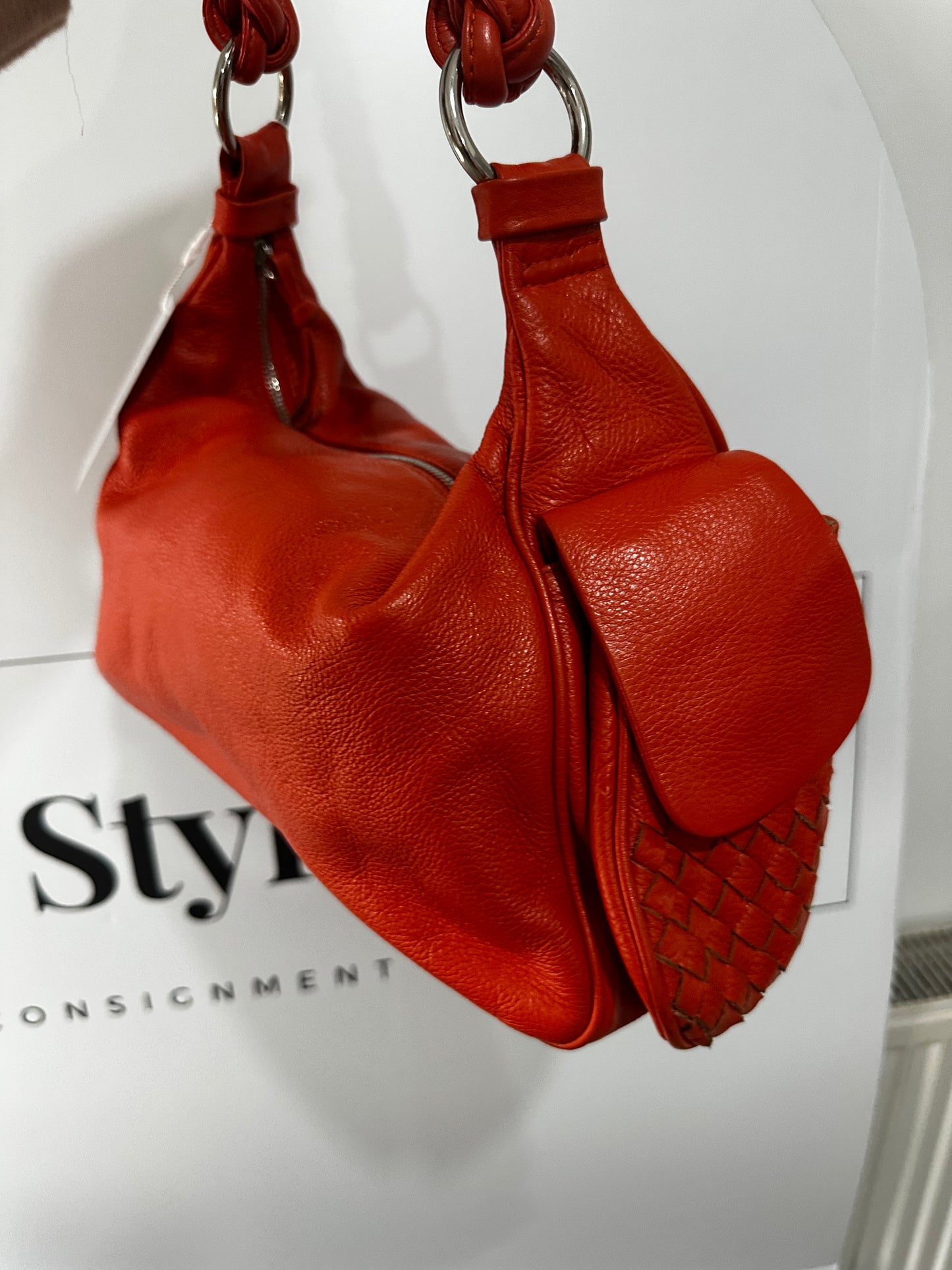 Orange Bottega Veneta Top Handle Bag