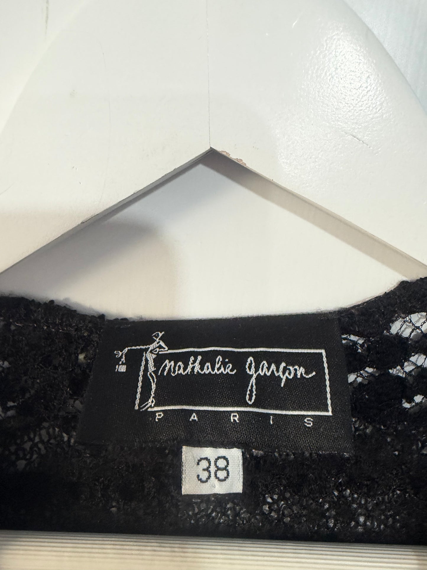 Black Mesh Mathalie Gargon Top, Small