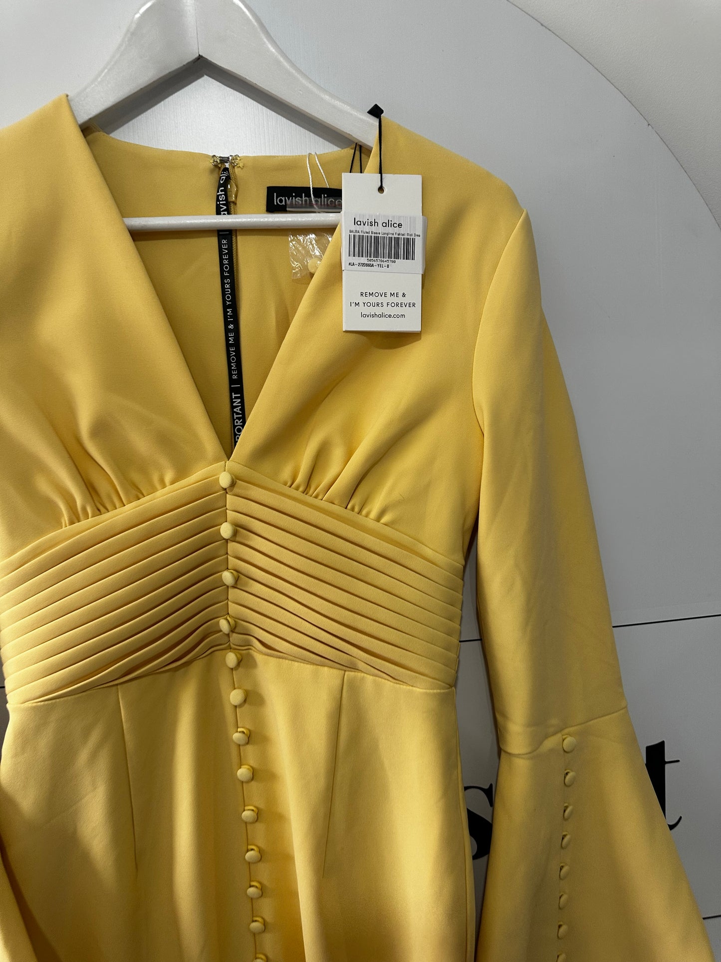 Yellow Lavish alice Dress, Size 8