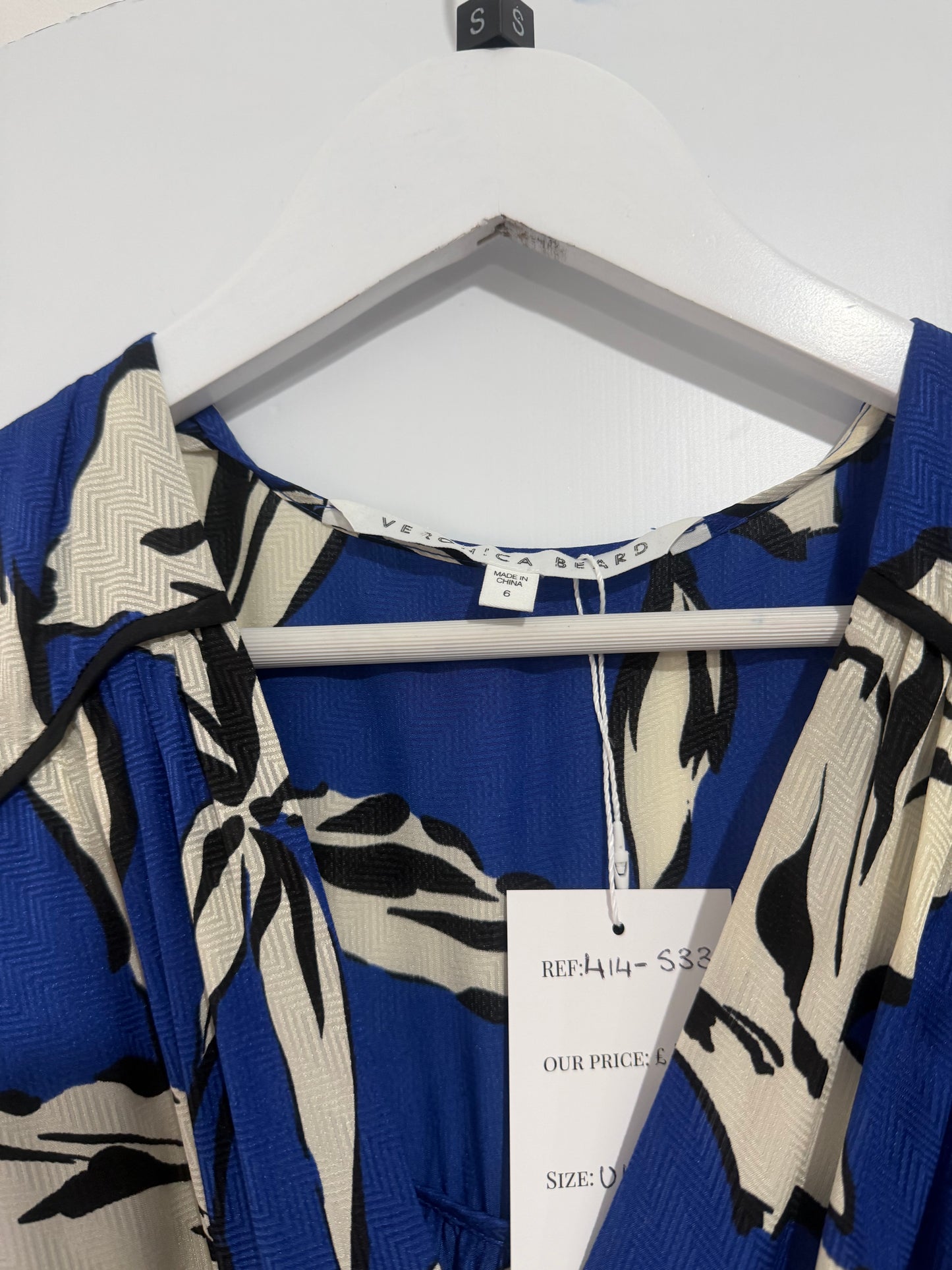 Blue and White Veronica Beard Dress, Size UK 10