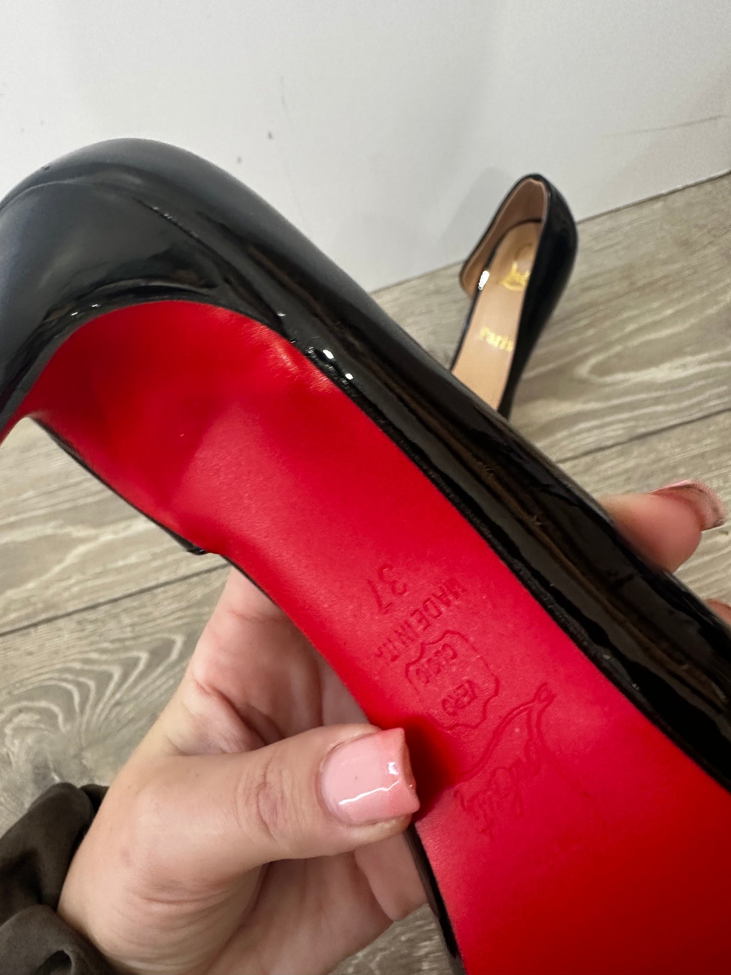 Black Christian Louboutin Heels, Size 37 - UK 4