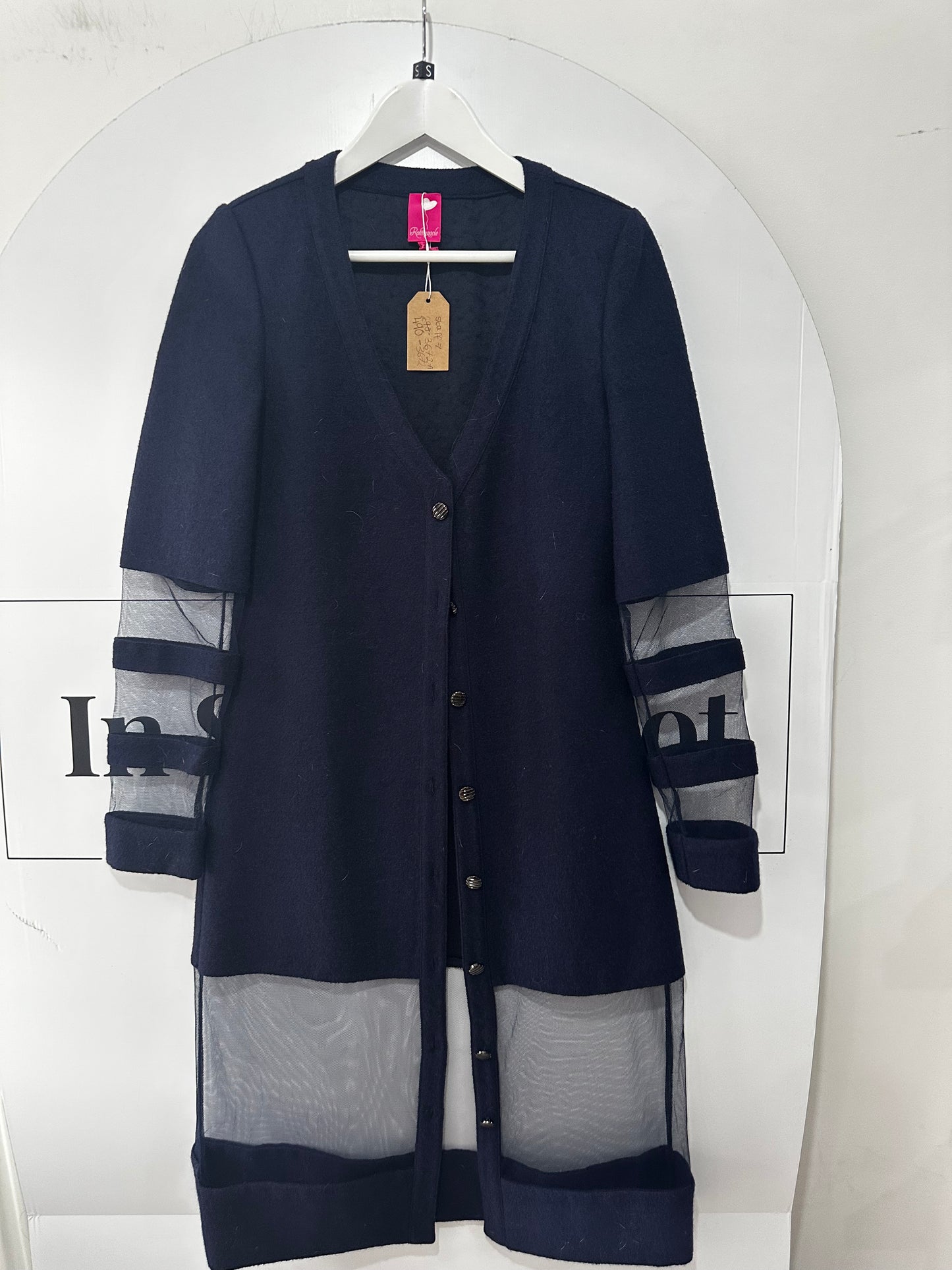 Navy Rohmiracle Coat Outfit, Size S