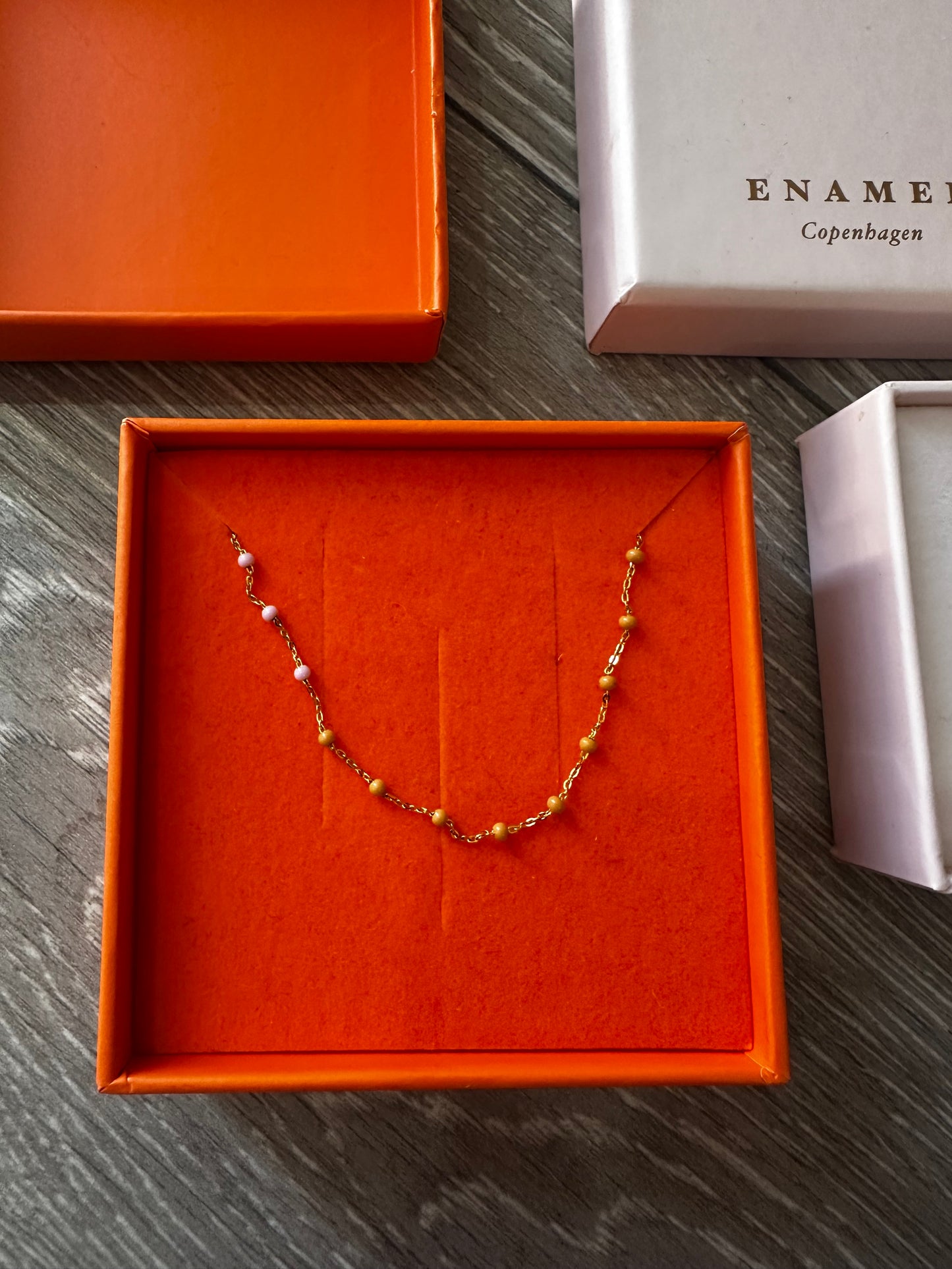 Enamel Necklace & Bracelet Set