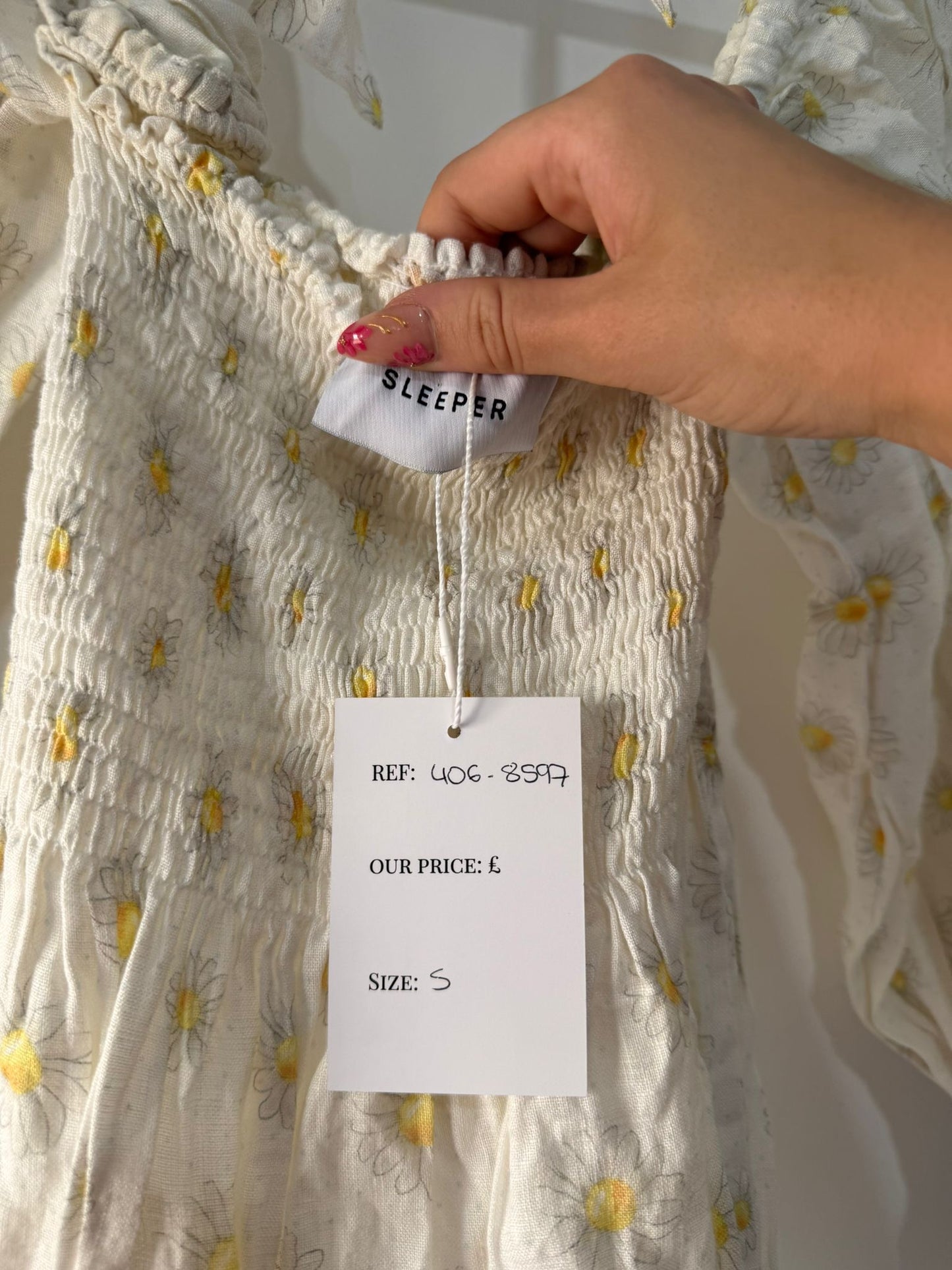 Pre-loved White Sleeper Dress, S