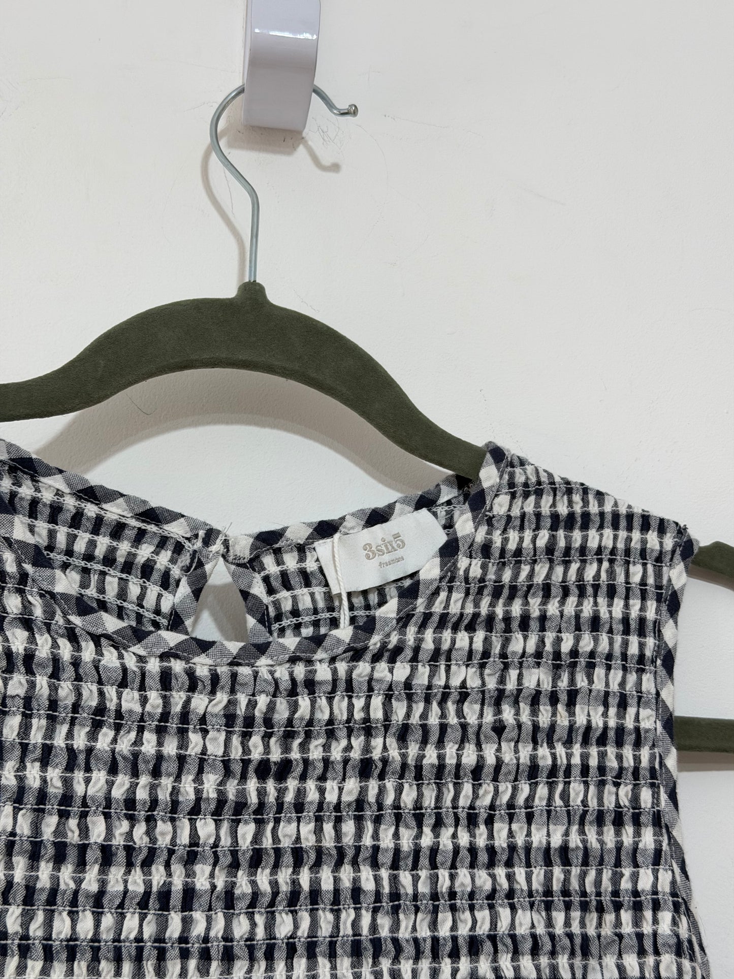Preloved 3six5 Dress 12 Black and white check