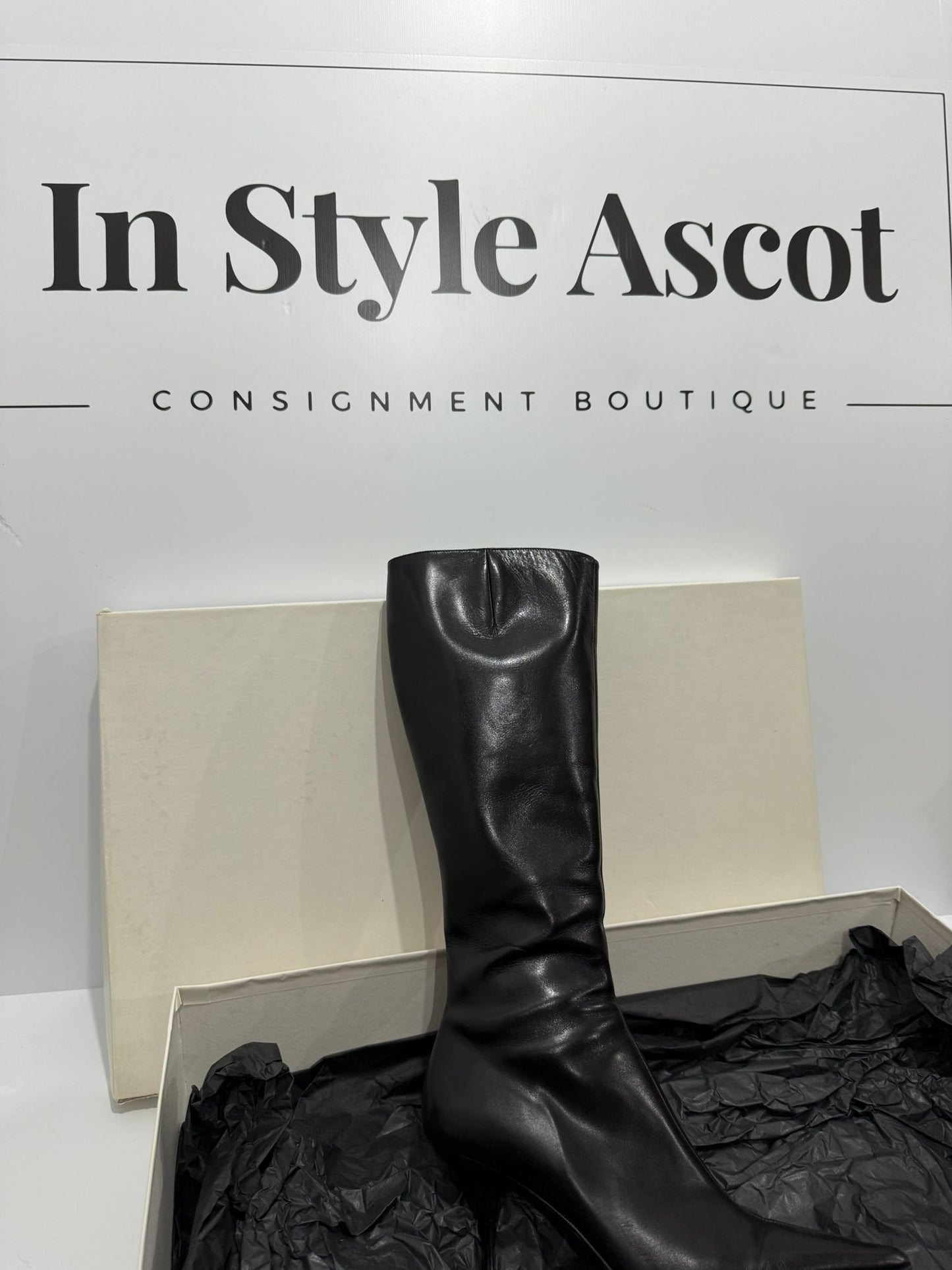 Black D&G Boots, Size 3